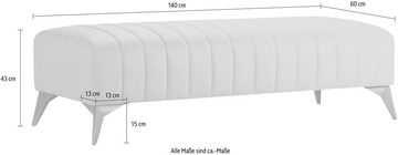 Places of Style Polsterhocker MATTHEW, Steppung, XXL, B/T/H: 140/60/43 cm, belastbar bis 180 kg