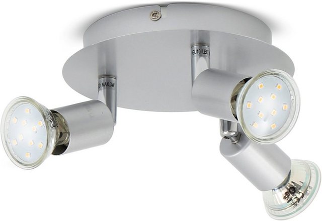 B.K.Licht LED Deckenspots »Lunis 3«, LED Deckenleuchte schwenkbar inkl. 3W GU10 250LM GU10 Warmweiß Deckenlampe-Otto