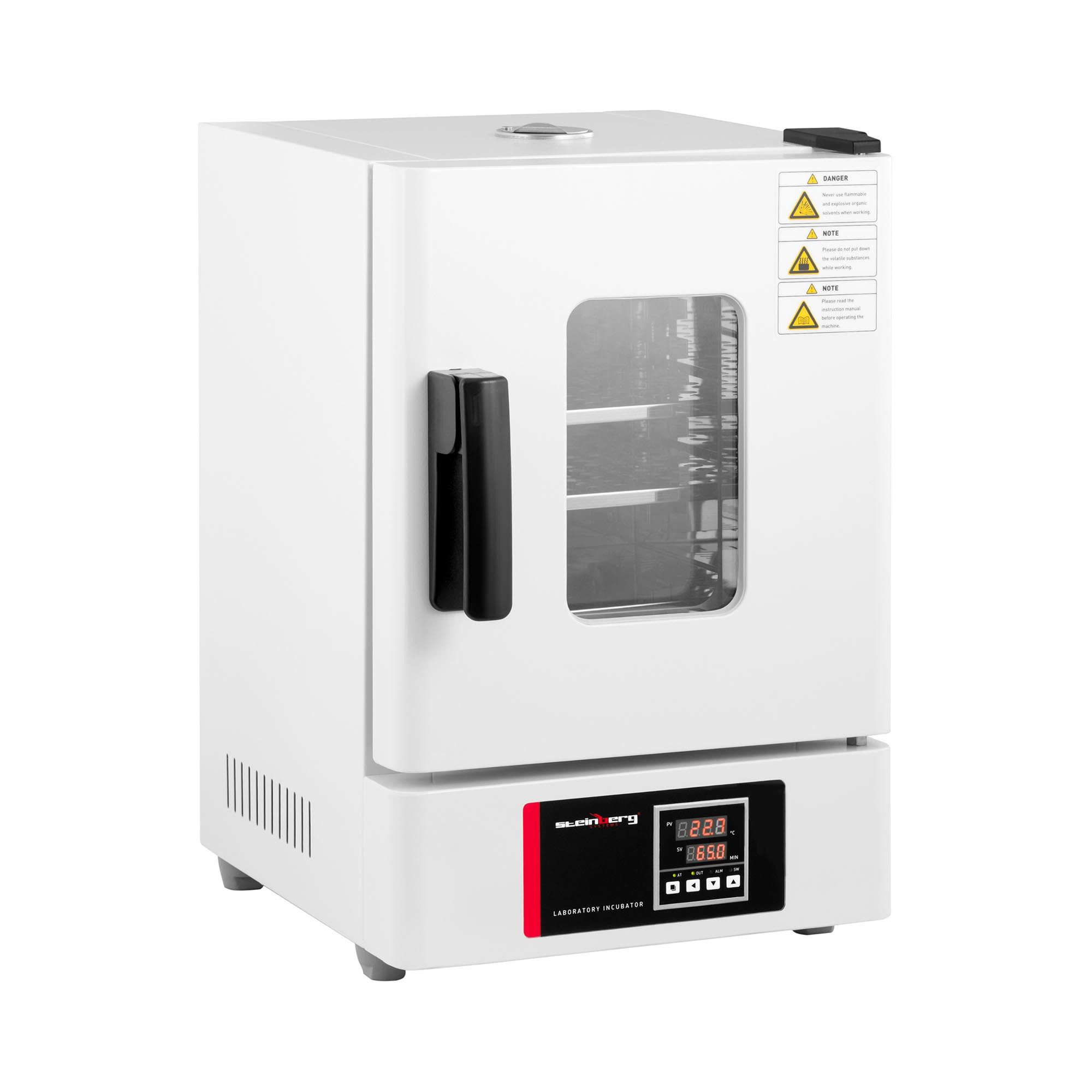 Steinberg Systems Reptilieninkubator Brutschrank 18 l Labor Inkubator Wärmeschrank bis 65°C Laborofen Timer