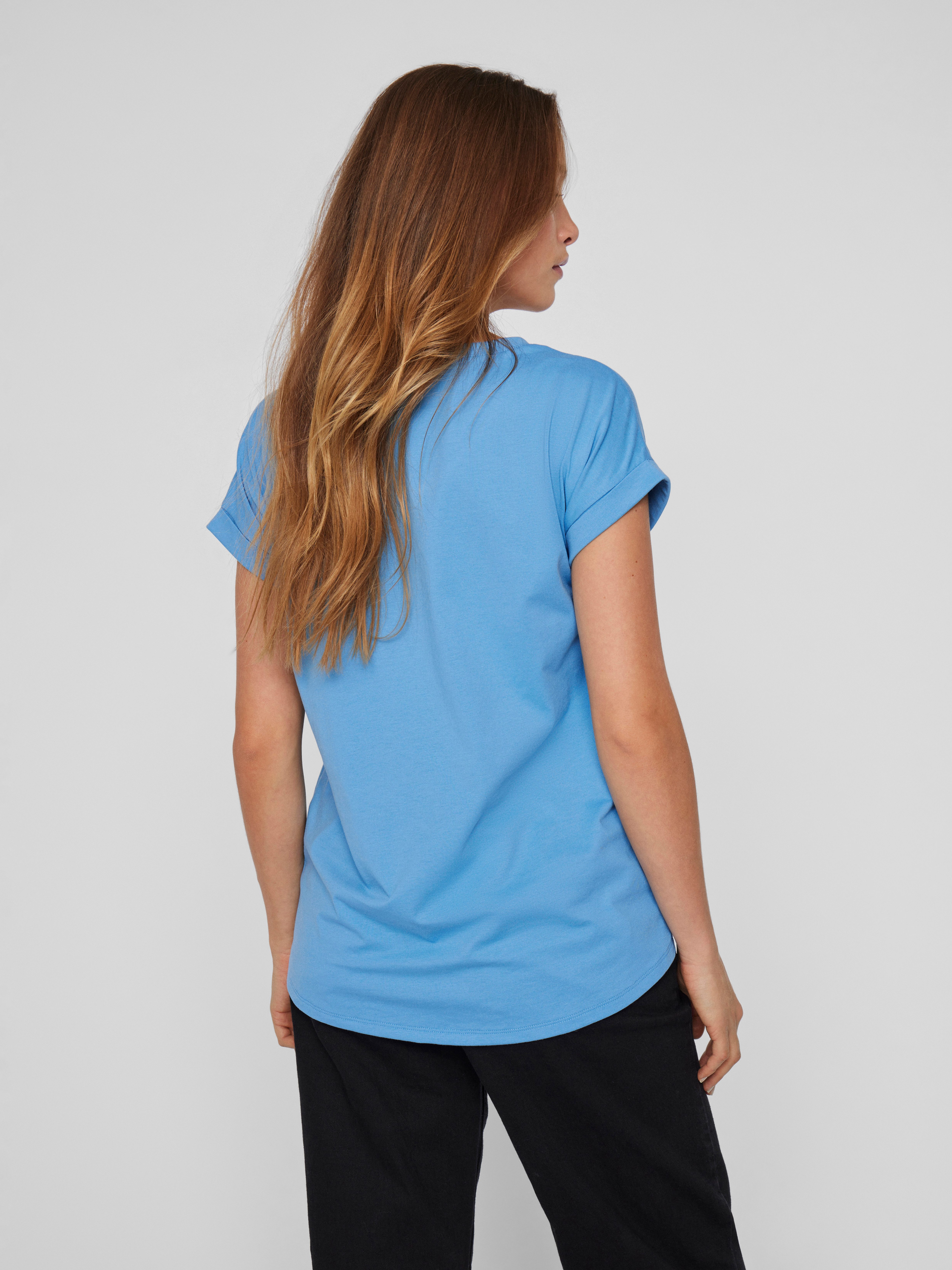 Vila Rundhalsshirt VIDREAMERS NEW PURE T-SHIRT/SU-NOOS Baumwollmischung, re günstig online kaufen