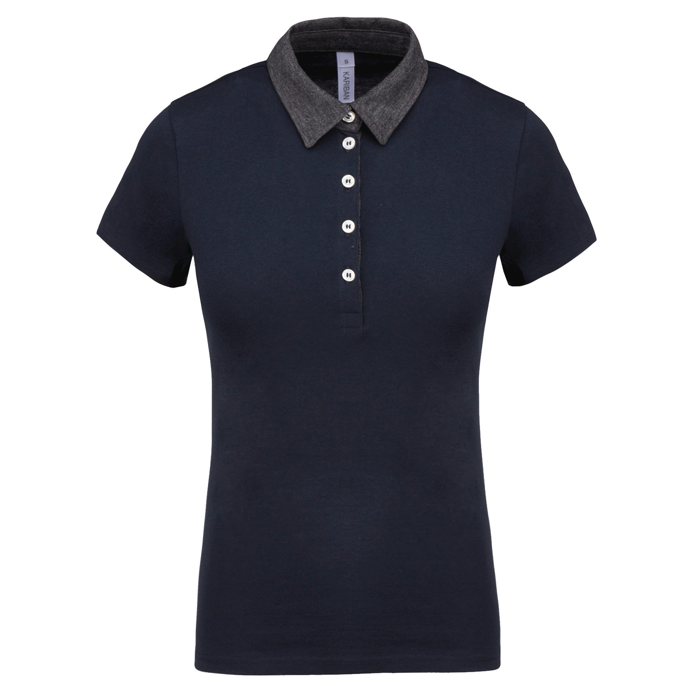 Kariban Poloshirt Zweifarbiges Jersey-Polohemd für Damen günstig online kaufen