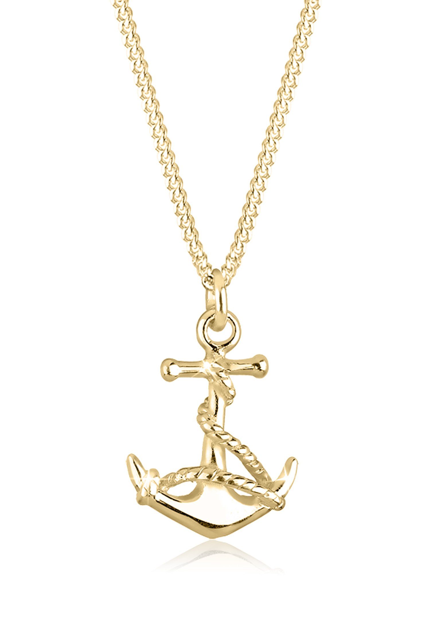 Elli Kette mit Anhänger Anker Anhänger Maritim 925 Silber, Anker