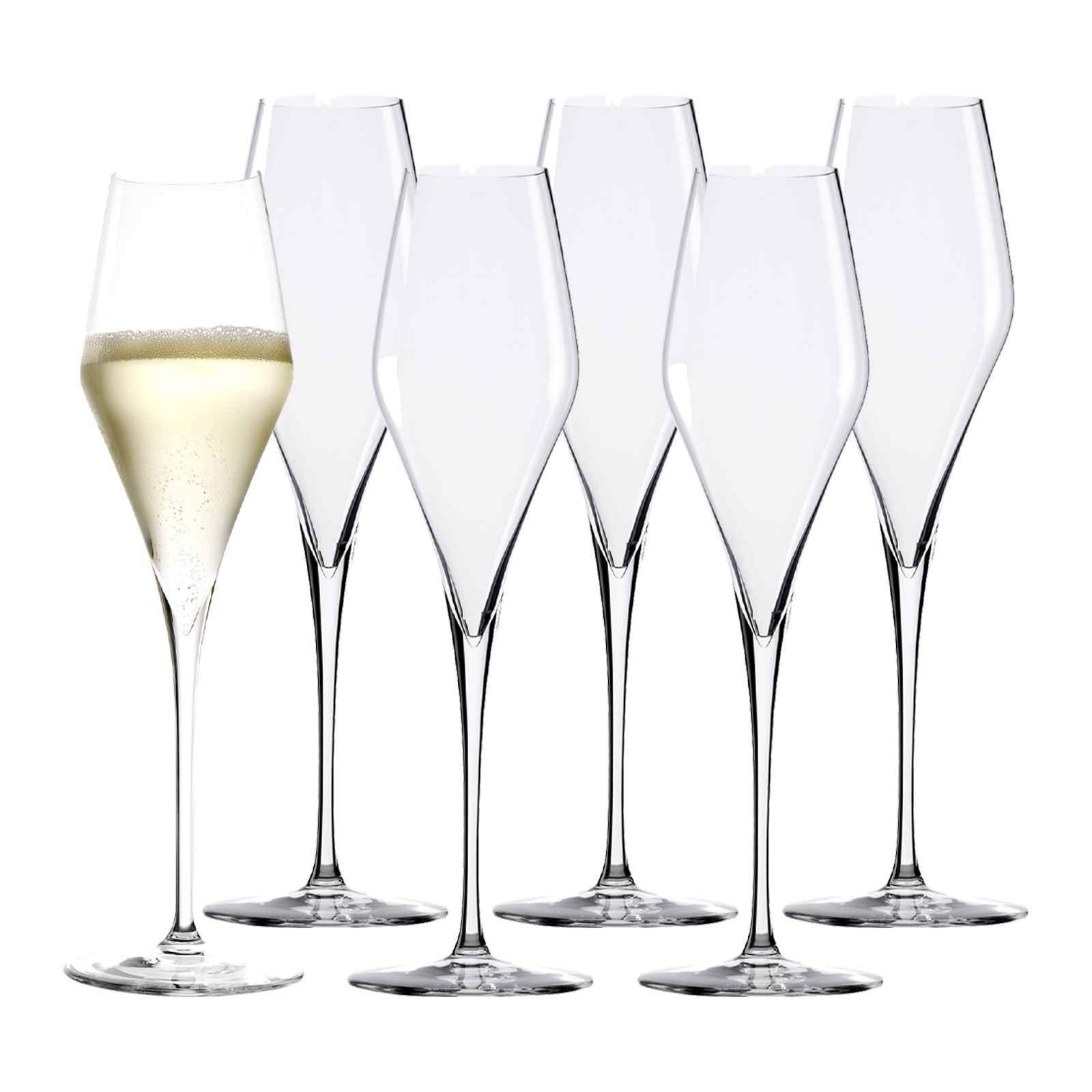 Stölzle Champagnerglas »Q1 Champagnerkelche mundgeblasen 300 ml 6er Set«,  Glas