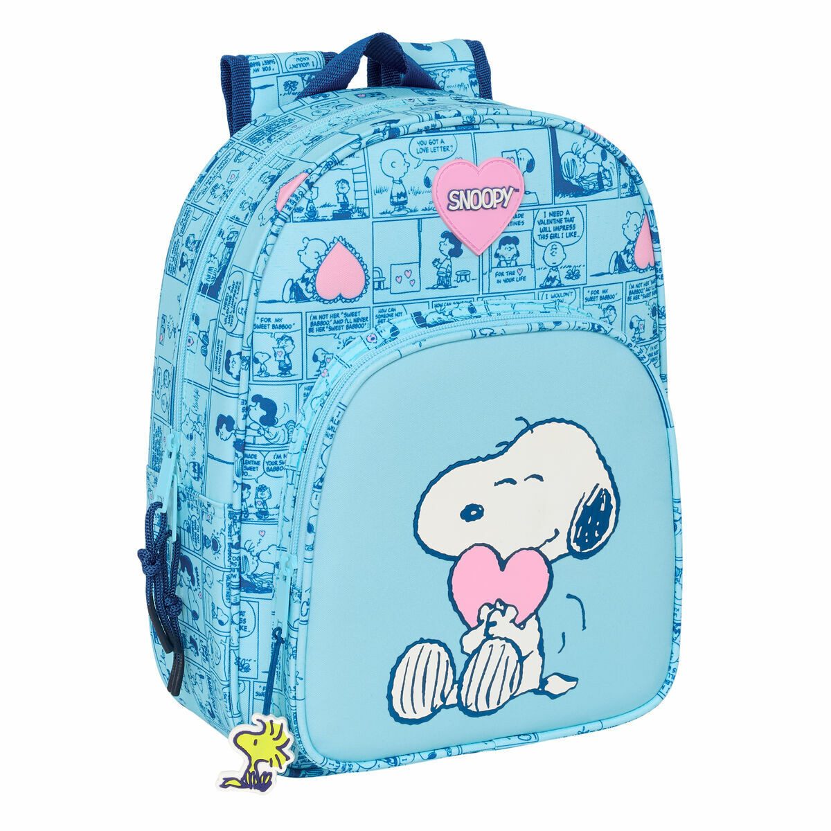 Snoopy Rucksack Kinder Rucksack Snoopy Love Hellblau 26x34x11 cm