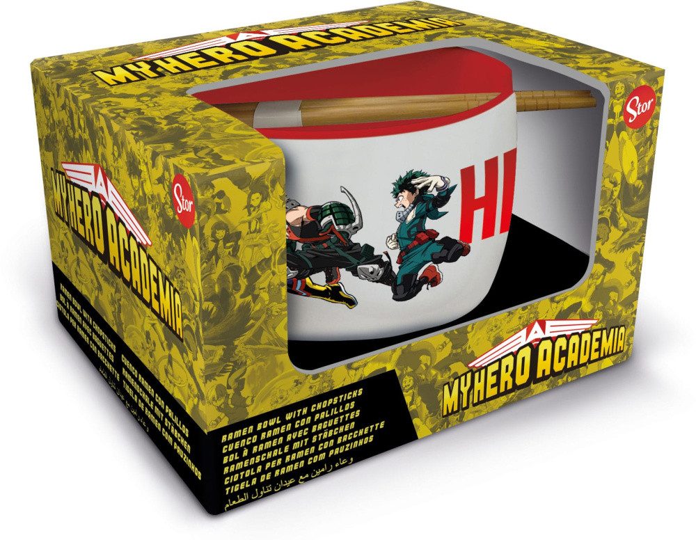 Stor Suppenschüssel My Hero Academia Ramen-Schüssel mit Stäbchen Jump