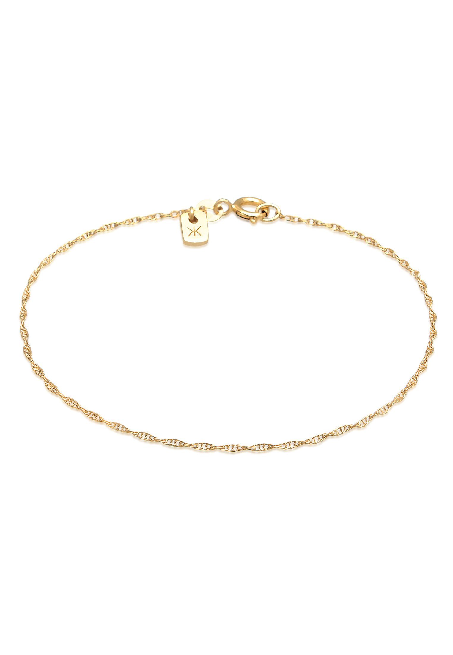 Gliederkette Gedreht Silber Gold 925 Silberarmband Basic Kuzzoi