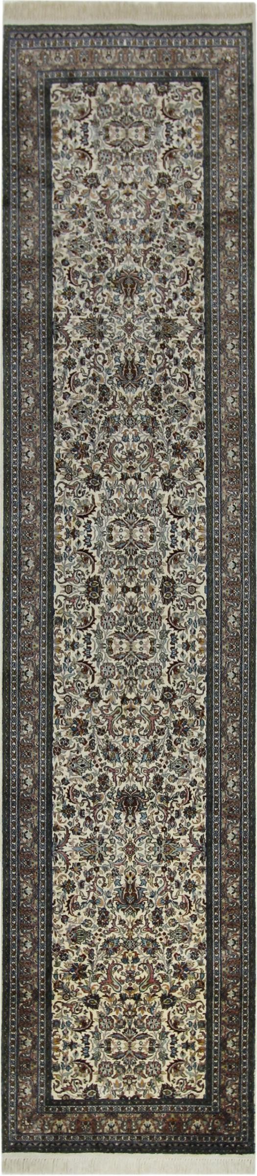 Nain Trading Seidenteppich Kaschmir Seide 83x357 Handgeknüpfter Orientteppich Läufer, rechteckig, Höhe: 7 mm