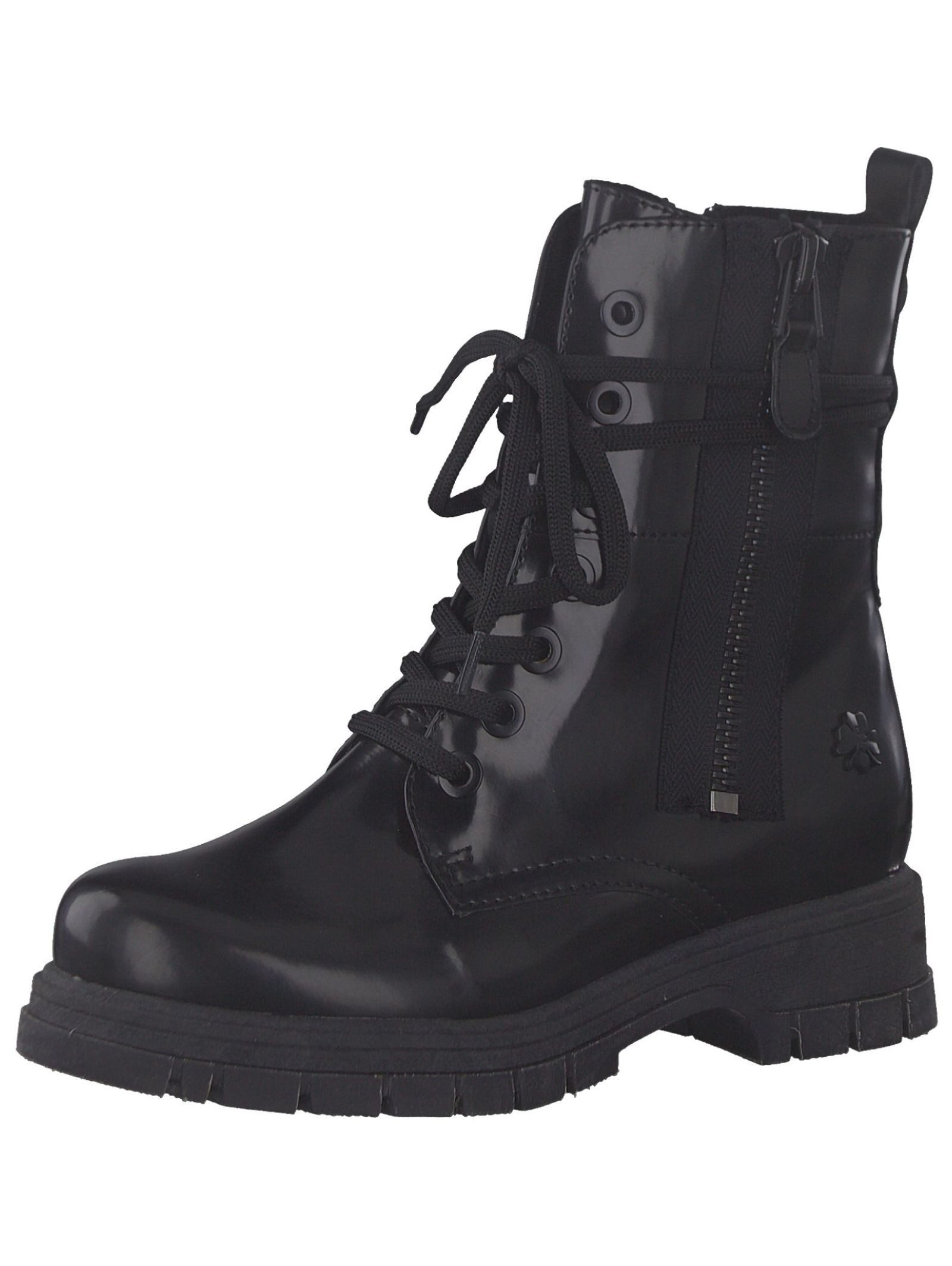 Stiefelette Lederimitat . Schnürstiefelette