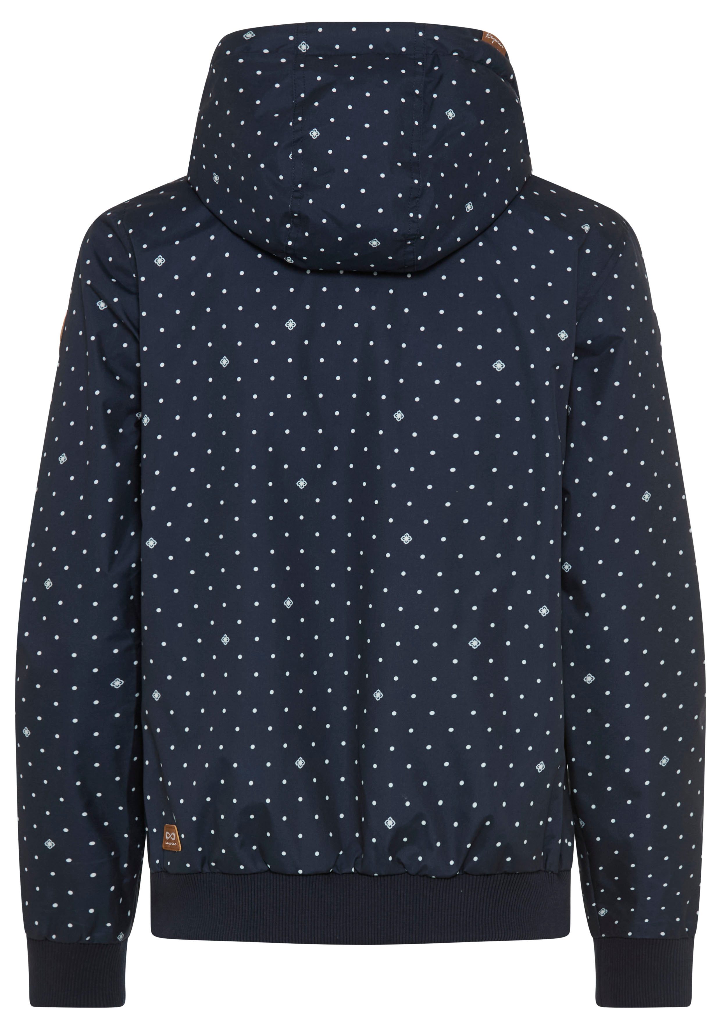 Ragwear Outdoorjacke NUGGIE DOTS O aus Polyester, hüftlange Passform, hochschließender Kragen – Bild 5 von 5