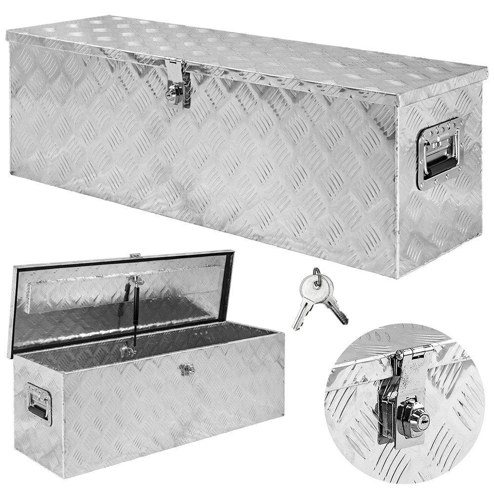 Trucky Anhänger-Deichselbox Truckbox Box Werkzeugkiste Anhängerbox Deichselbox Aluminium D100