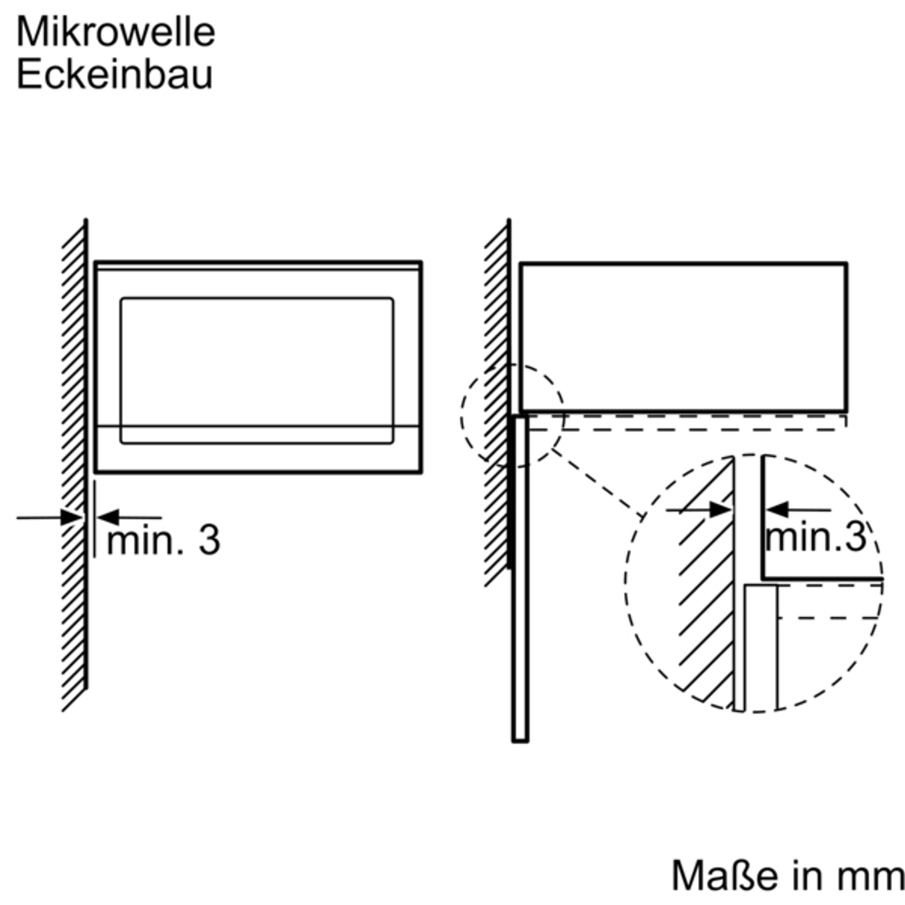 BOSCH Mikrowelle BEL554MB0, Mikrowelle, 25 cm, 59 38 x l, Schwarz