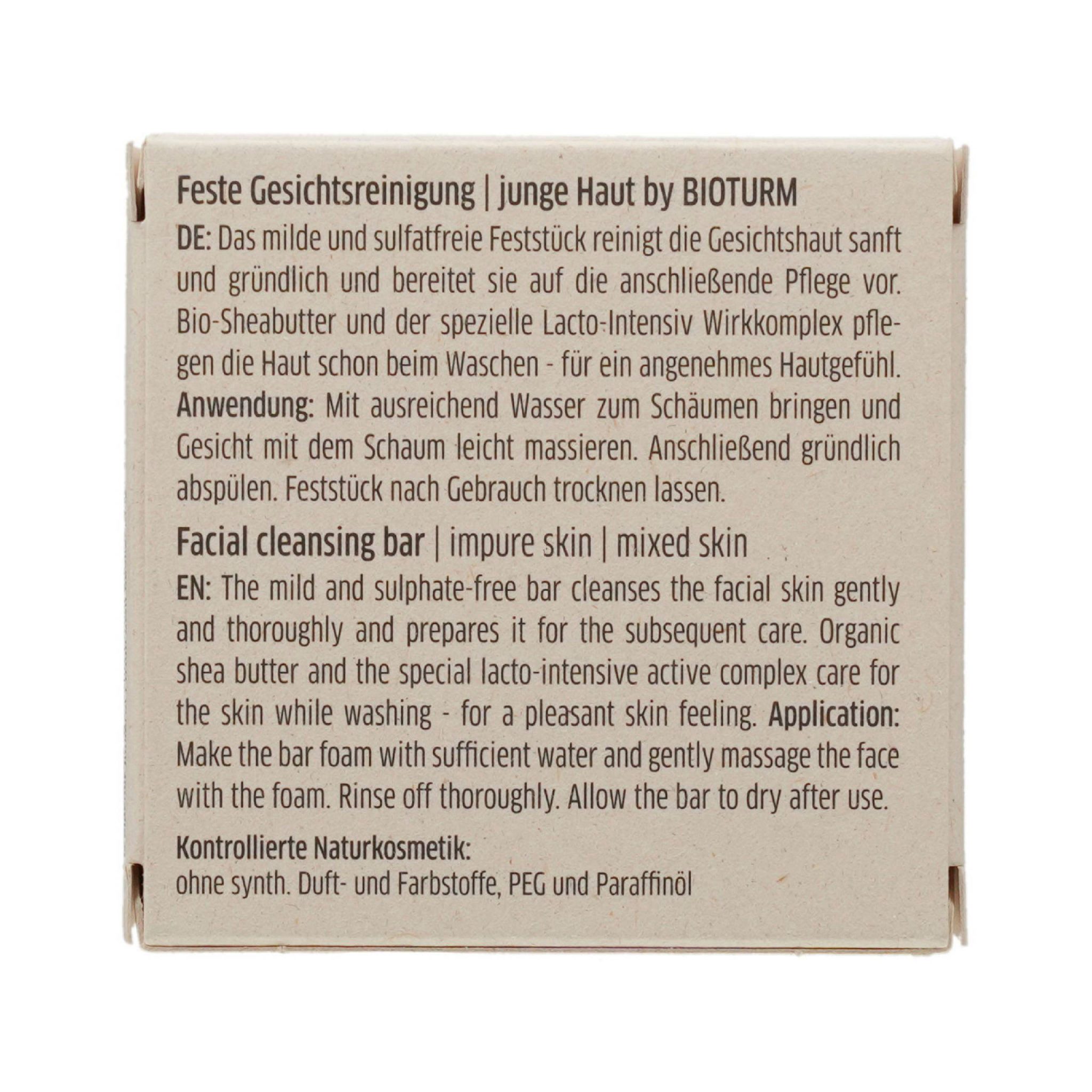 Bioturm Gesichtsseife BIOTURM feste Gesichtsreinigung junge Haut