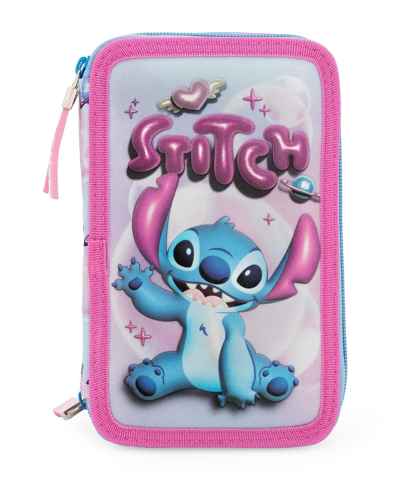 TOP! Federmäppchen Disney Lilo & Stitch - Mäppchen Federmappe, 42 Teile, 3-fach gefüllt, (42-tlg., Mädchen), Reißverschluss – Bild 2 von 5