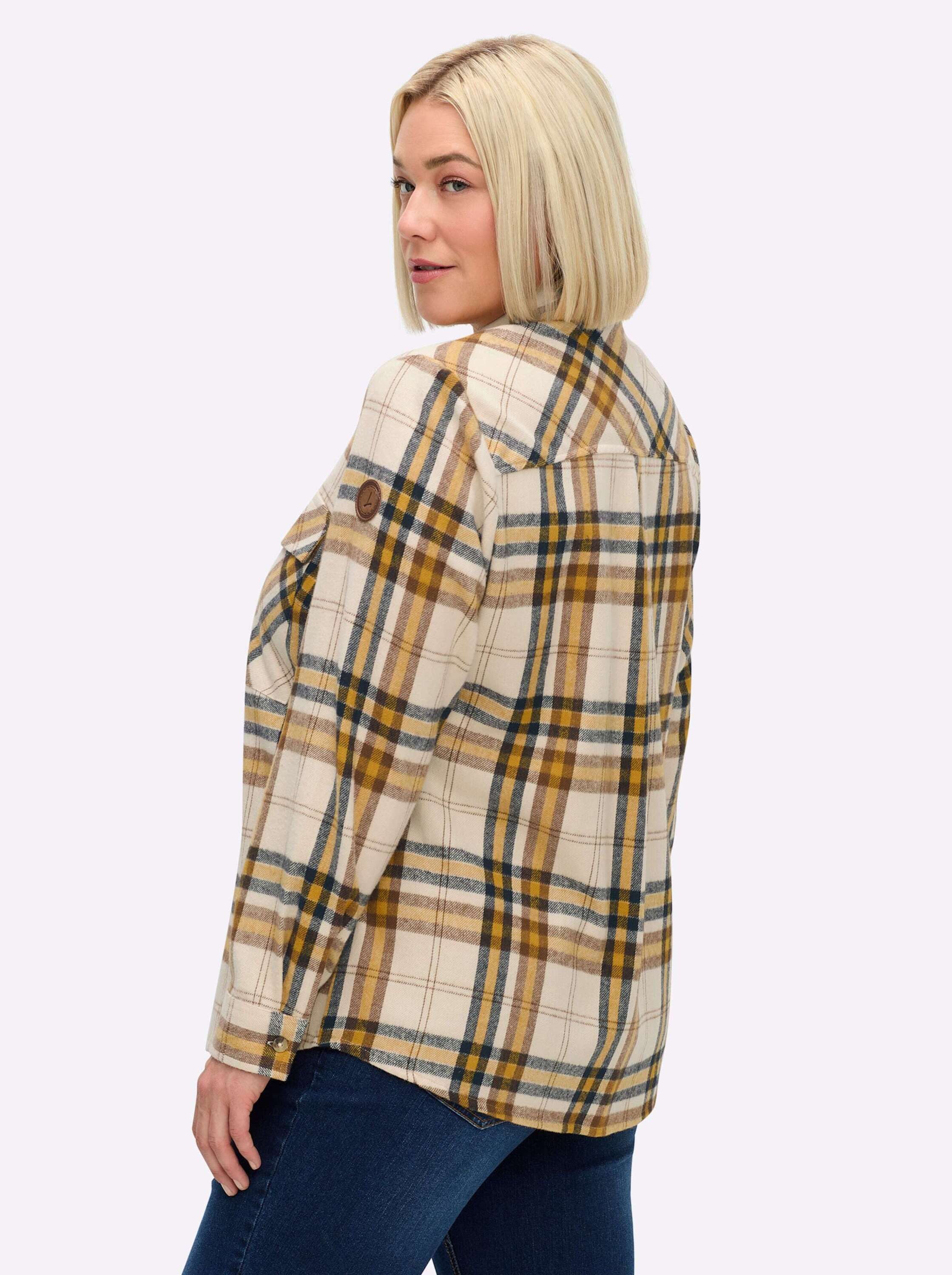 Witt Klassische Bluse Flanell-Bluse Langarm