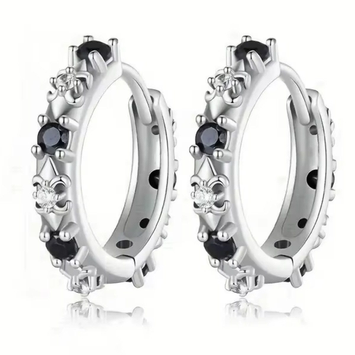 ELLAWIL Paar Creolen Ohrschmuck kleine Damenohrringe Zirkonia Creole mini Ohrcreolen (GESCHENKIDEE, Sterling Silber 925), inklusive Geschenkschachtel