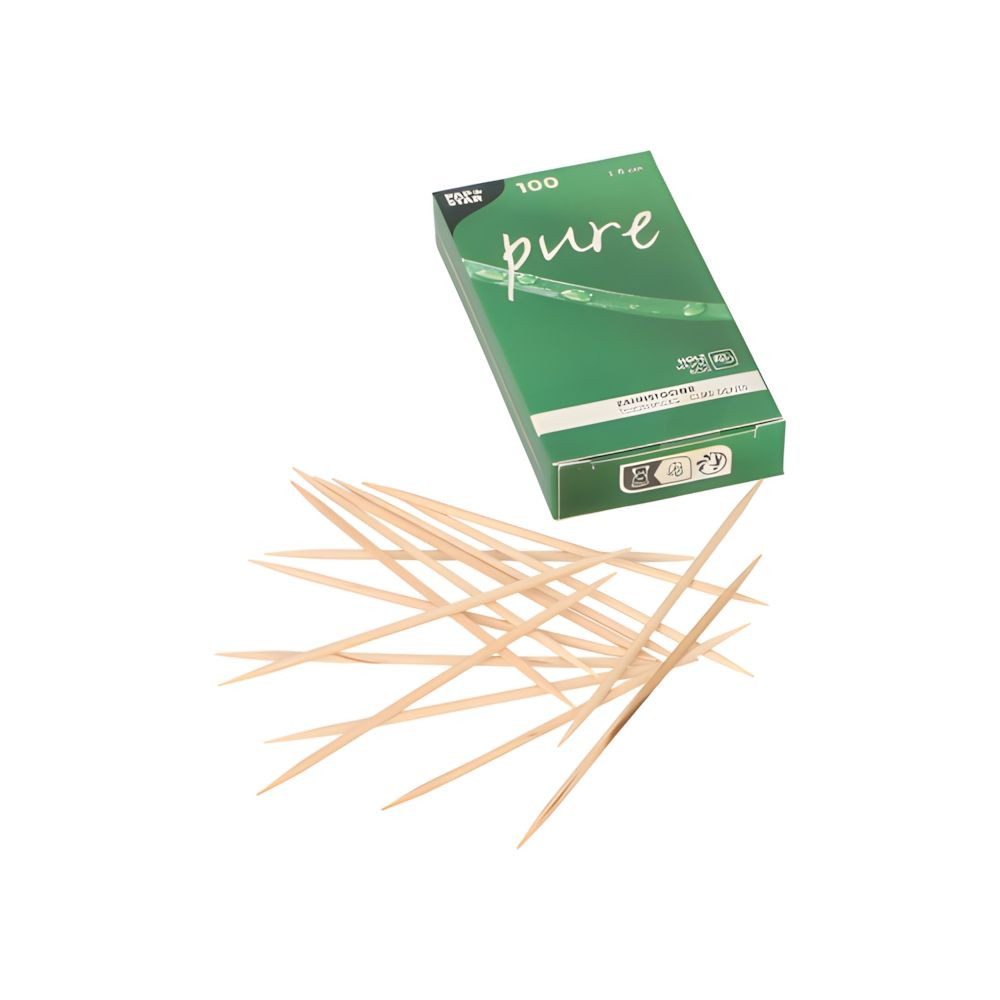 PAPSTAR Zahnstocherspender Zahnstocher, Holz pure rund 8 cm 4800 Stk