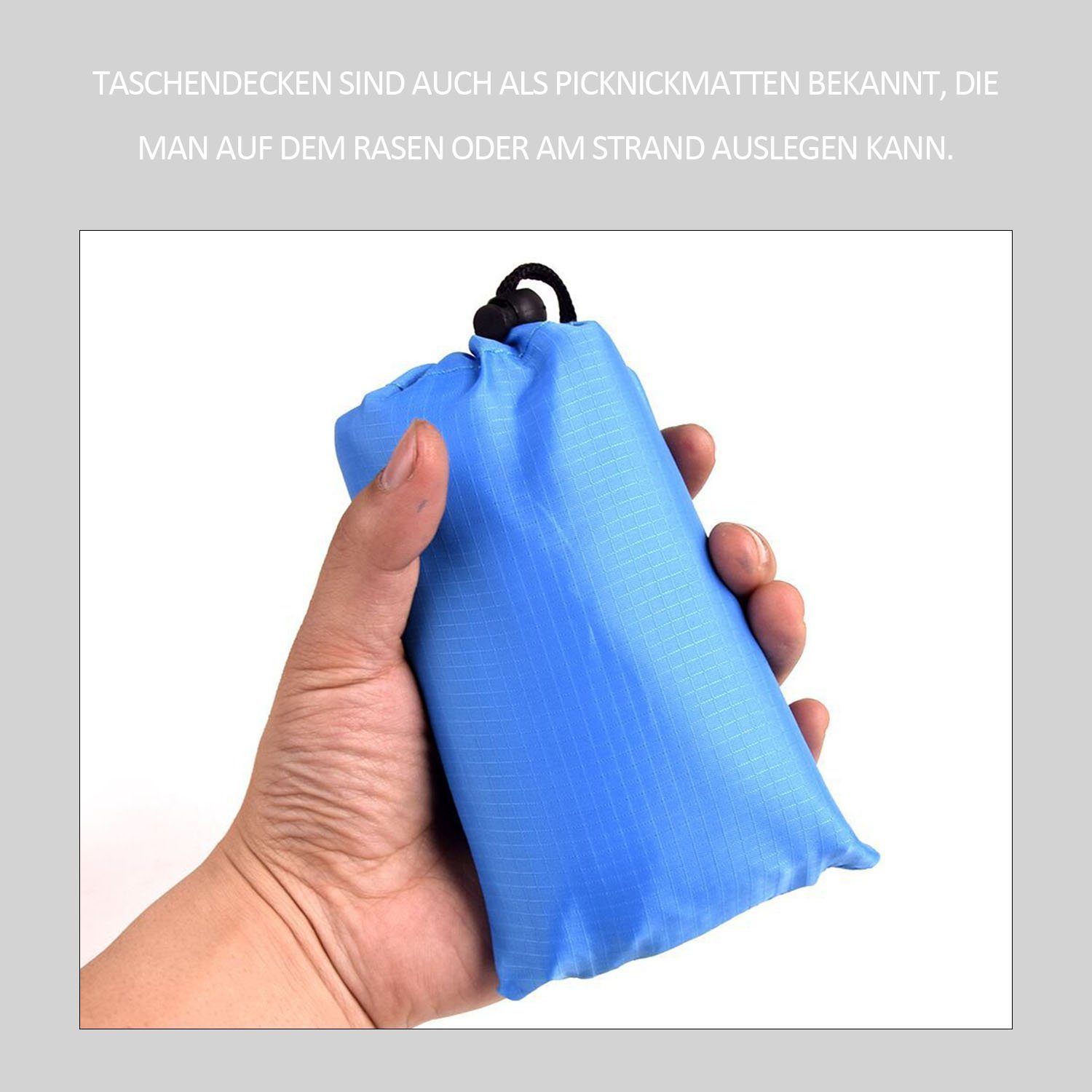Blau & Picknickdecke MAGICSHE Picknickdecke Mini verfügbar, Faltbare 3-Größen Wasserabweisende