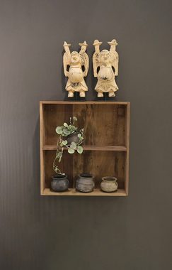 Trademark Deko-Wandregal Wandregal aus recyceltem Holz mit einem Fach für ihre Lieblingsstücke