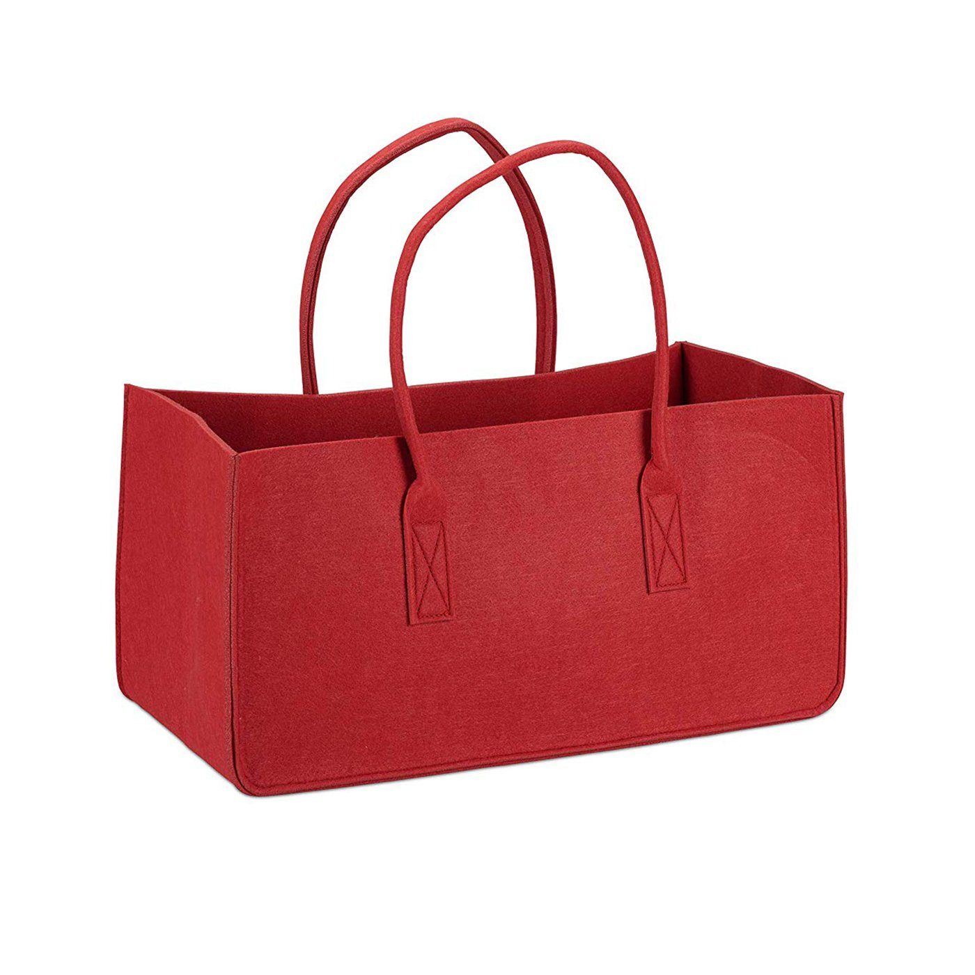 Filztasche Close Freizeittasche Felt Tragetasche, Rot Bag Kaminholz Up