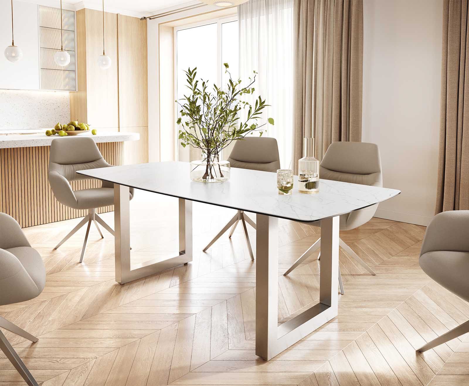 DELIFE Esstisch Edge, Bootsform Keramik Laminam® günstig online kaufen