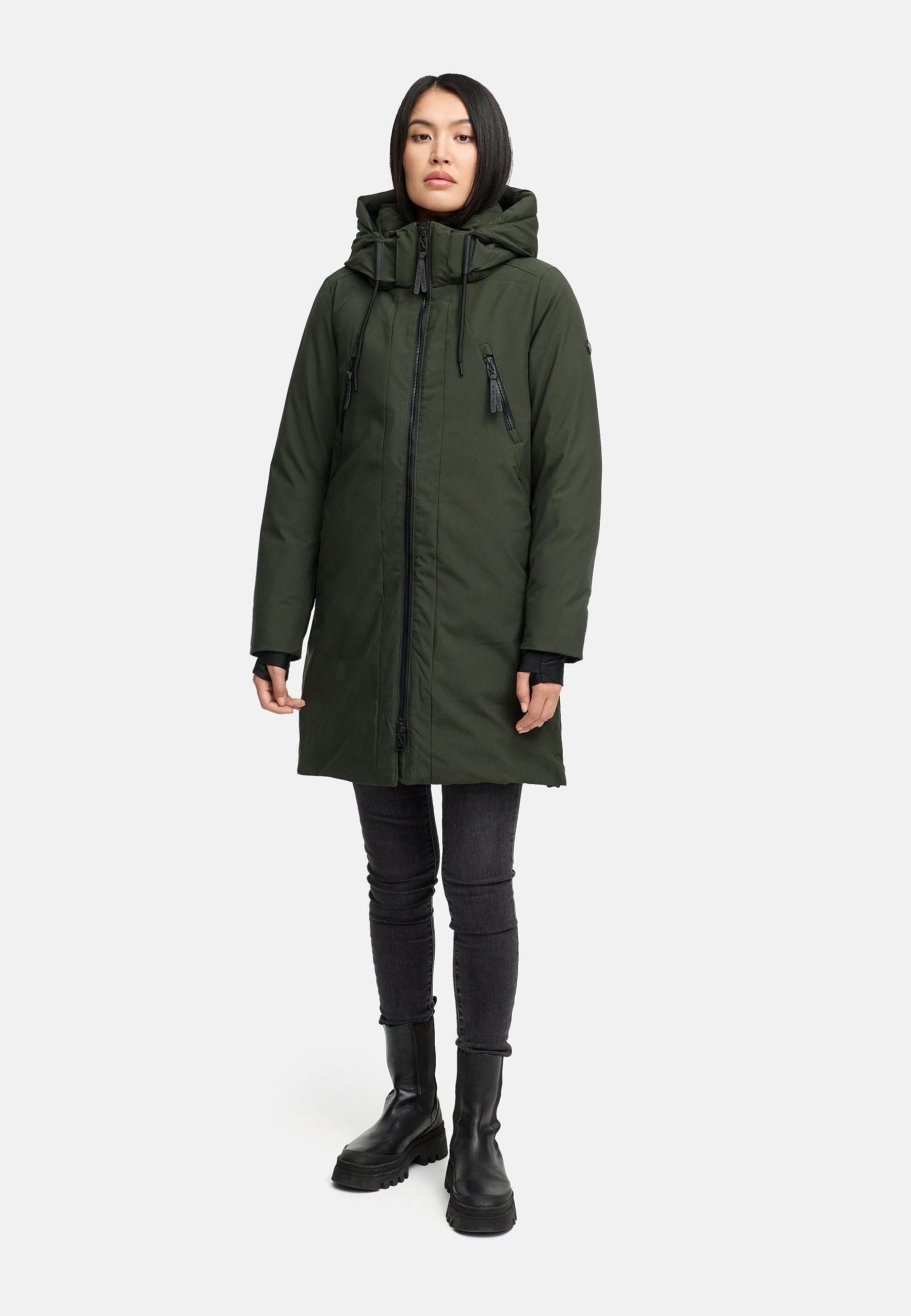 Navahoo Wintermantel Winterzart 14 Mantel mit abnehmbarer Kapuze und Rucksackträgern innen