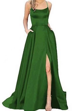 ZWY Abendkleid Cocktailkleid Grünes Damen Spitzenkleid (Elegantes modisches Damen-Abendkleid) V-Ausschnitt Abendkleid