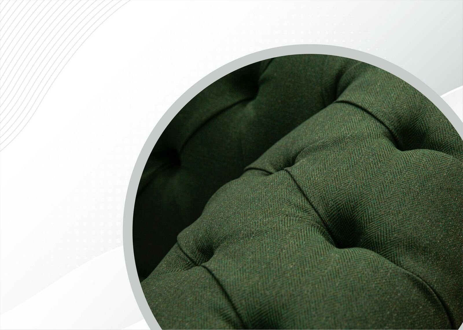 JVmoebel Chesterfield-Sofa Grüner Luxus Chesterfield Wohnzimmermöbel Made Neu, 4-Sitzer in Design Europe