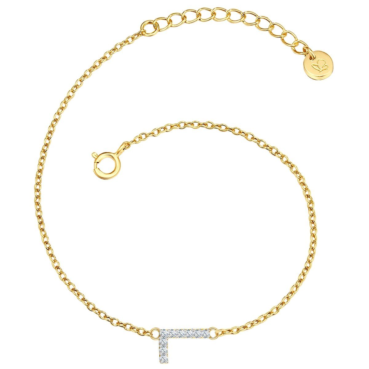 Glanzstücke München Silberarmband Buchstabe L gelbgold, mit Buchstaben-Anhä günstig online kaufen