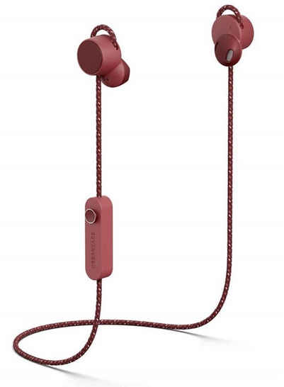 Urbanears Jakan Bluetooth In-Ear Headset Rot Headset (Extra Bass, Bluetooth, Anruffunktion, 12 Stunden Akkulaufzeit, Magnetische Ohrhörer, Bedienknopf)