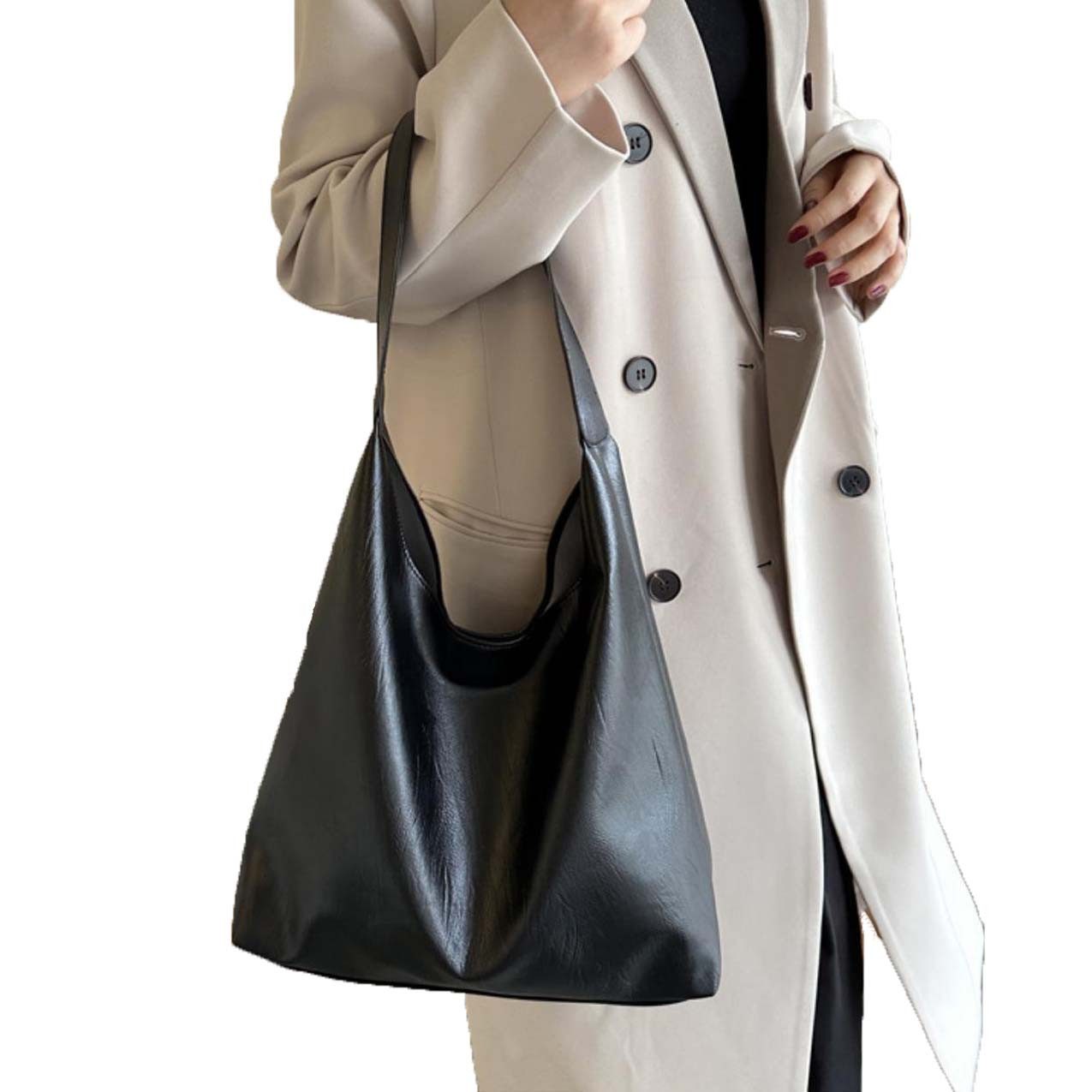 Zaewry Henkeltasche Weiche Kunstleder für Frauen Hobo-Taschen Tote Umhängetasche