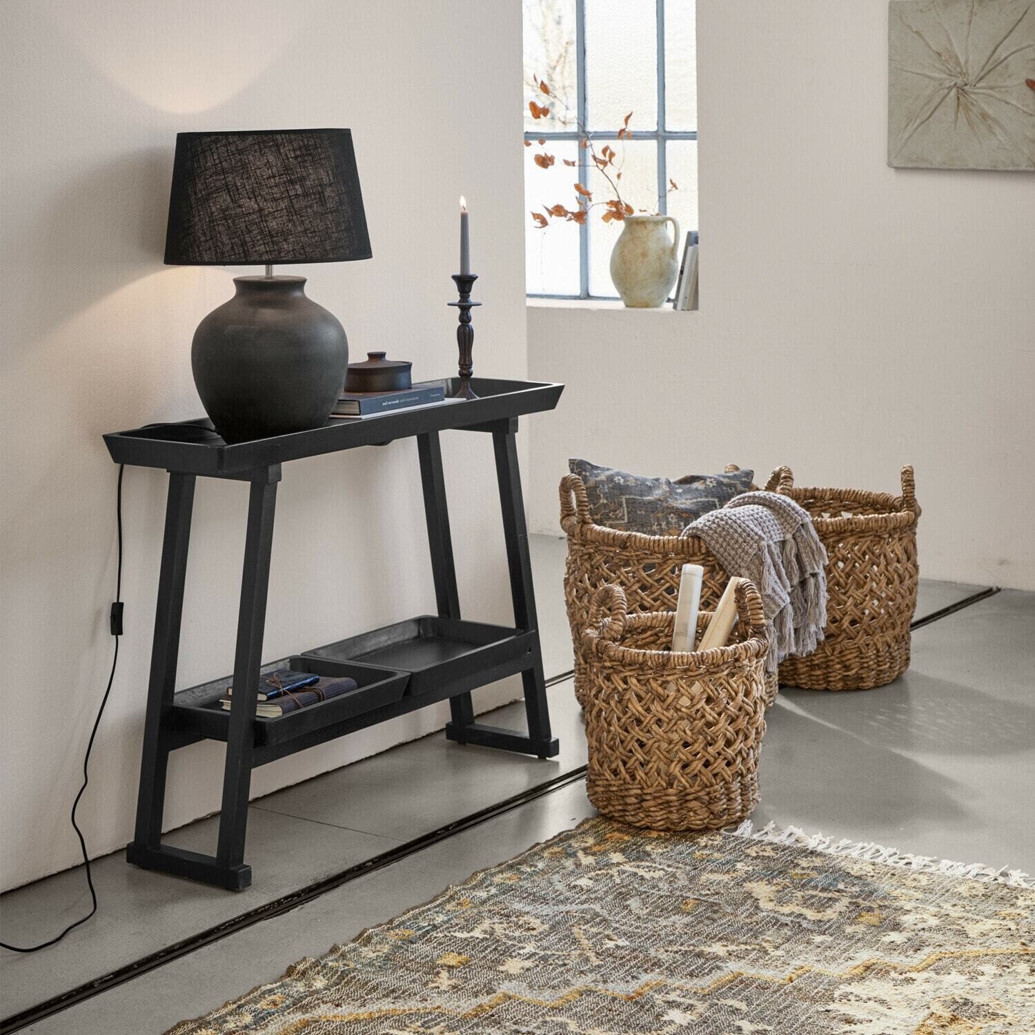 Mirabeau Tischleuchte Tischlampe Branver schwarz/braun