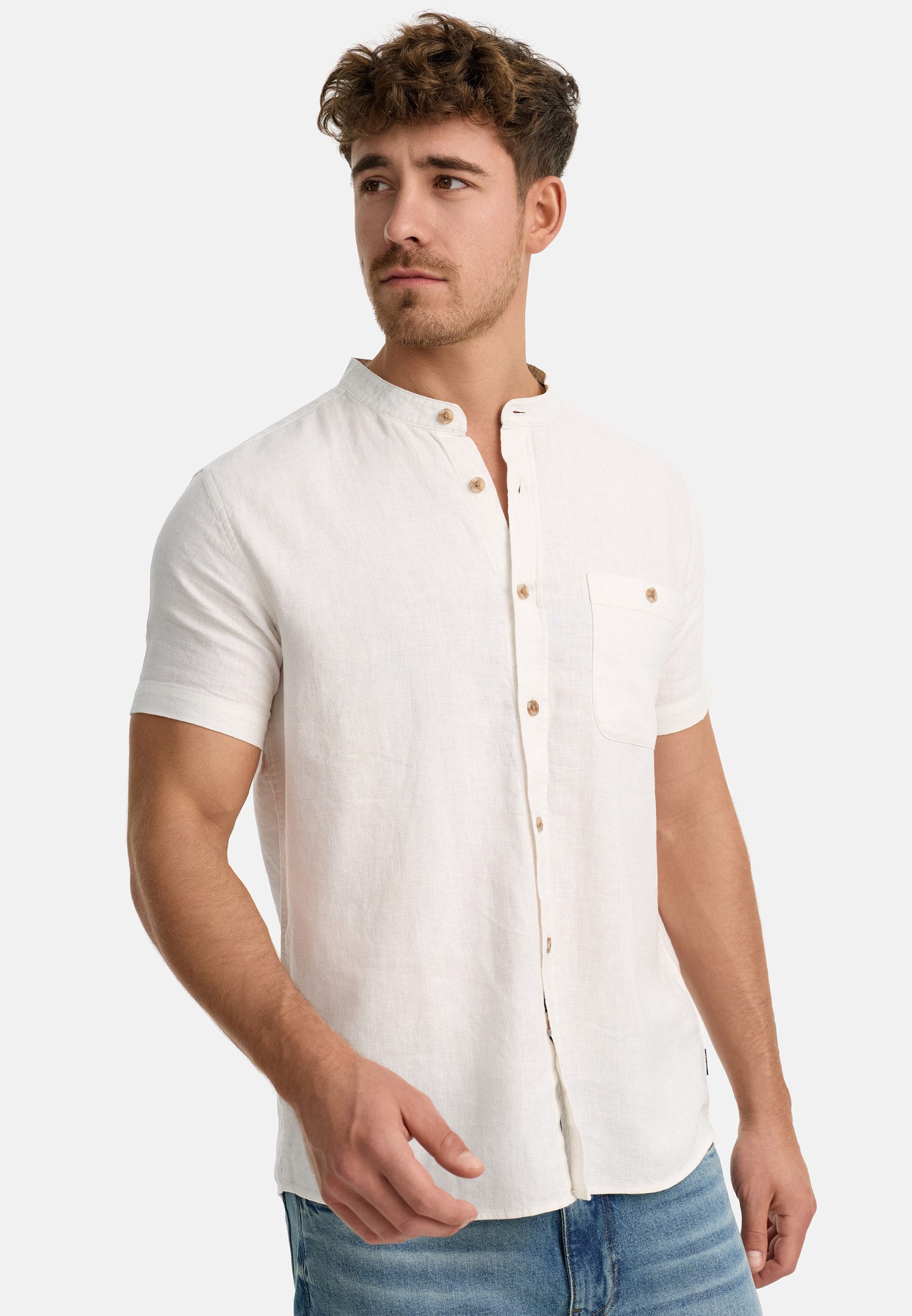 Indicode Kurzarmhemd Herren INHelmer Herrenhemd Kurzarm Kurzarm-Hemd in modernem und lässigem Schnitt
