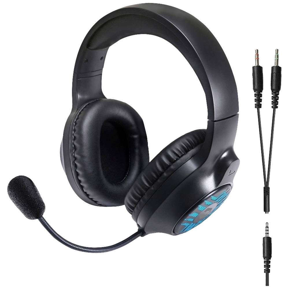 Speedlink Over Ear Headset SL-860016-BK Kopfhörer (Headset, Lautstärkeregelung, Mikrofon-Stummschaltung)