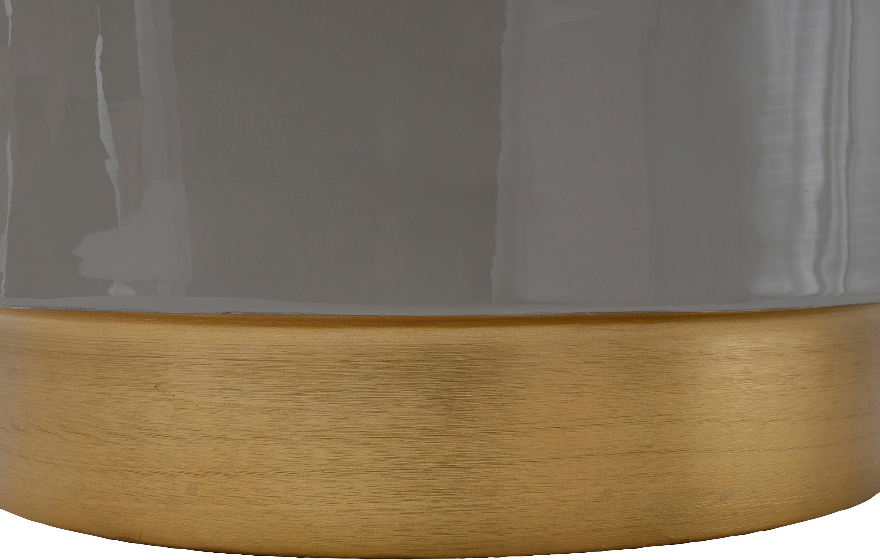 Kayoom Sitzhocker Hocker Artisse, Edler Touch durch goldenen Sockel (1 St), stilvoll, farbig lackiert, dekorativ, Moderner Look