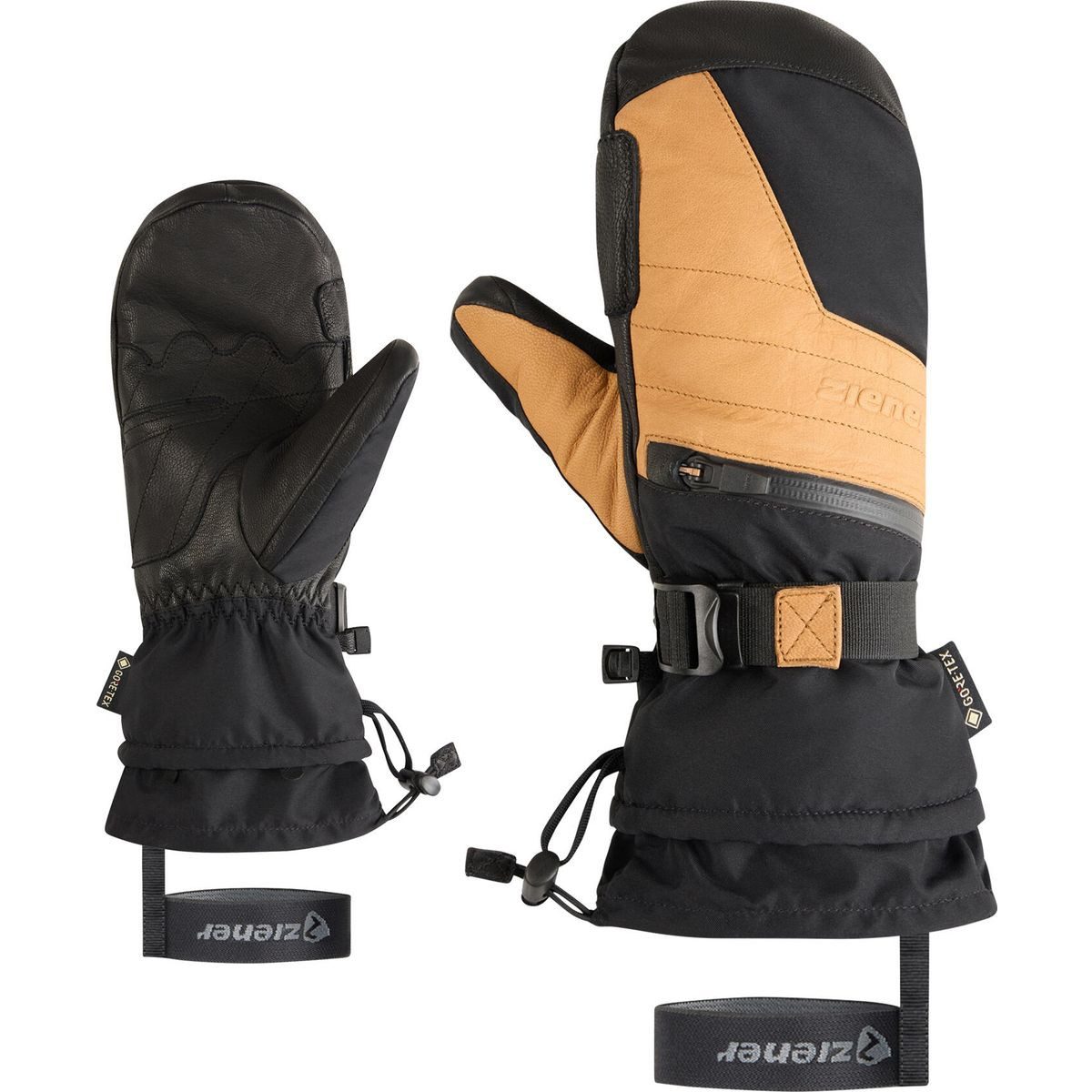 Ziener Skihandschuhe Glorioso-z GTX Mitten + Gore Plus Warm Glove man Wasserdichte und winddichte Skifäustlinge mit GORE-TEX für Herren