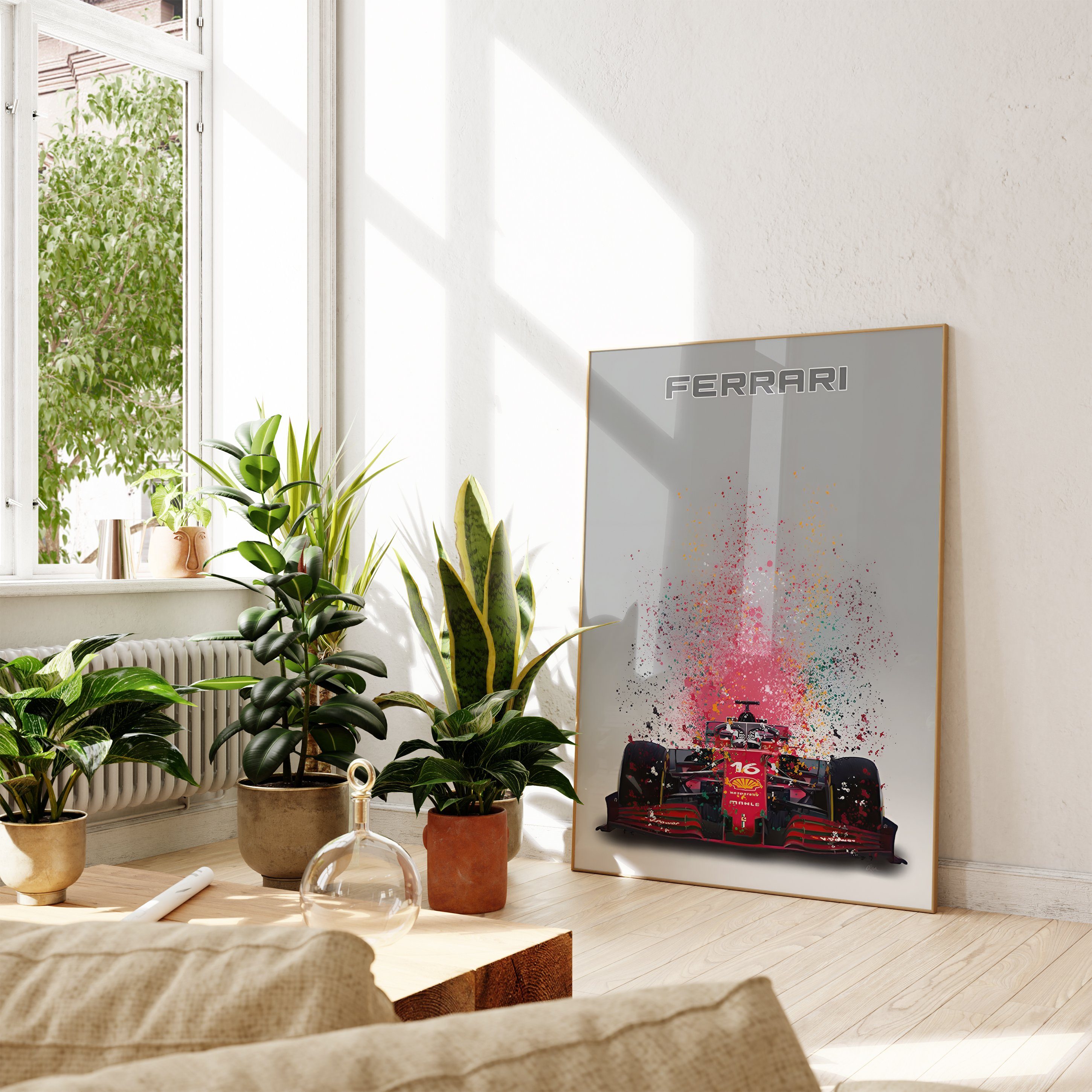 JUSTGOODMOOD Poster Premium ® Formel 1 Ferrari Rennwagen · ohne Rahmen – Bild 3 von 5