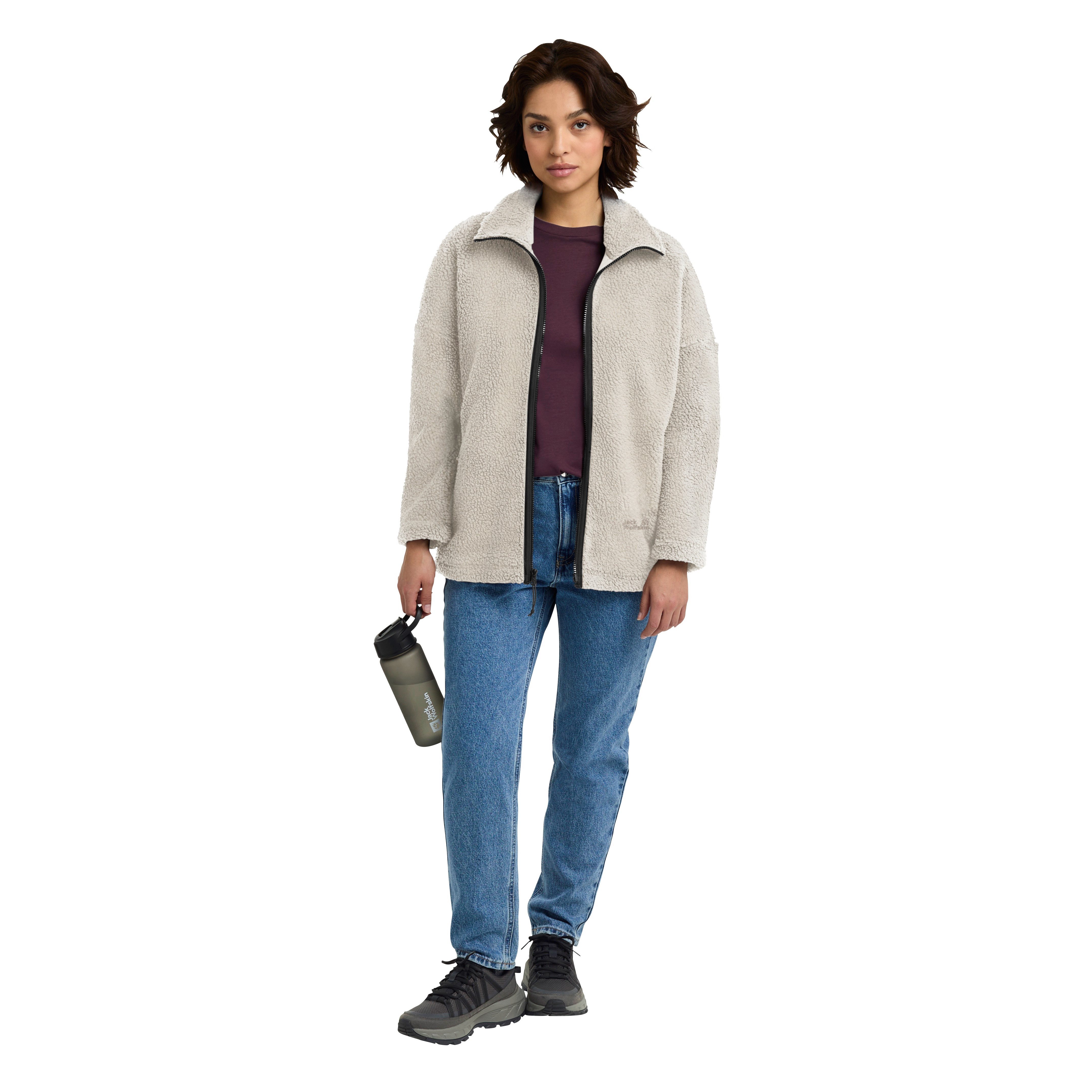 Jack Wolfskin Plüschjacke STONE LITE JKT W mit wärmender Funktion, windabweisend, atmungsaktiv, sportlicher Stil
