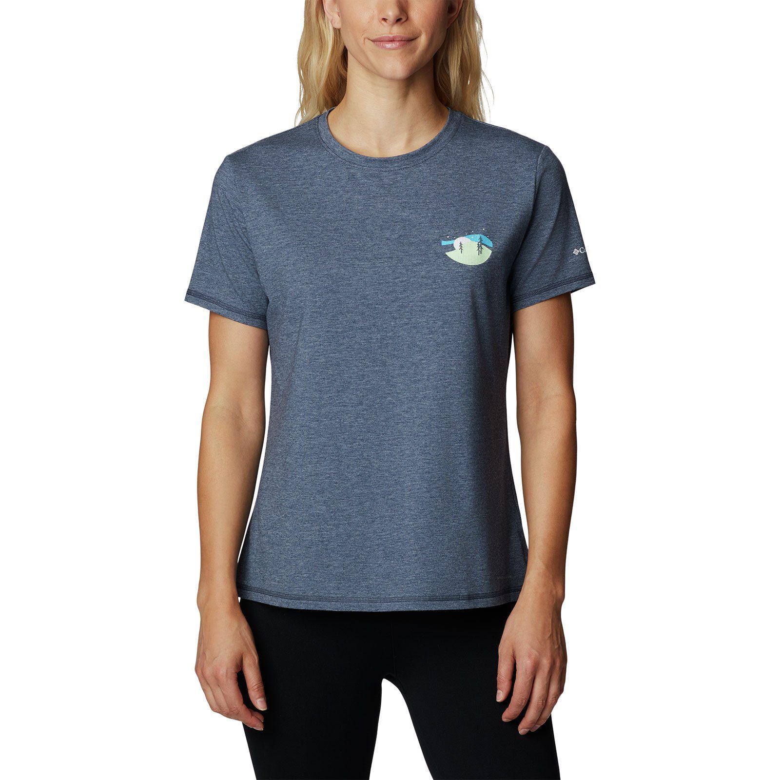 Columbia Kurzarmshirt Sun Trek™ Graphic Tee II mit farbenfrohem Print auf der Rückseite