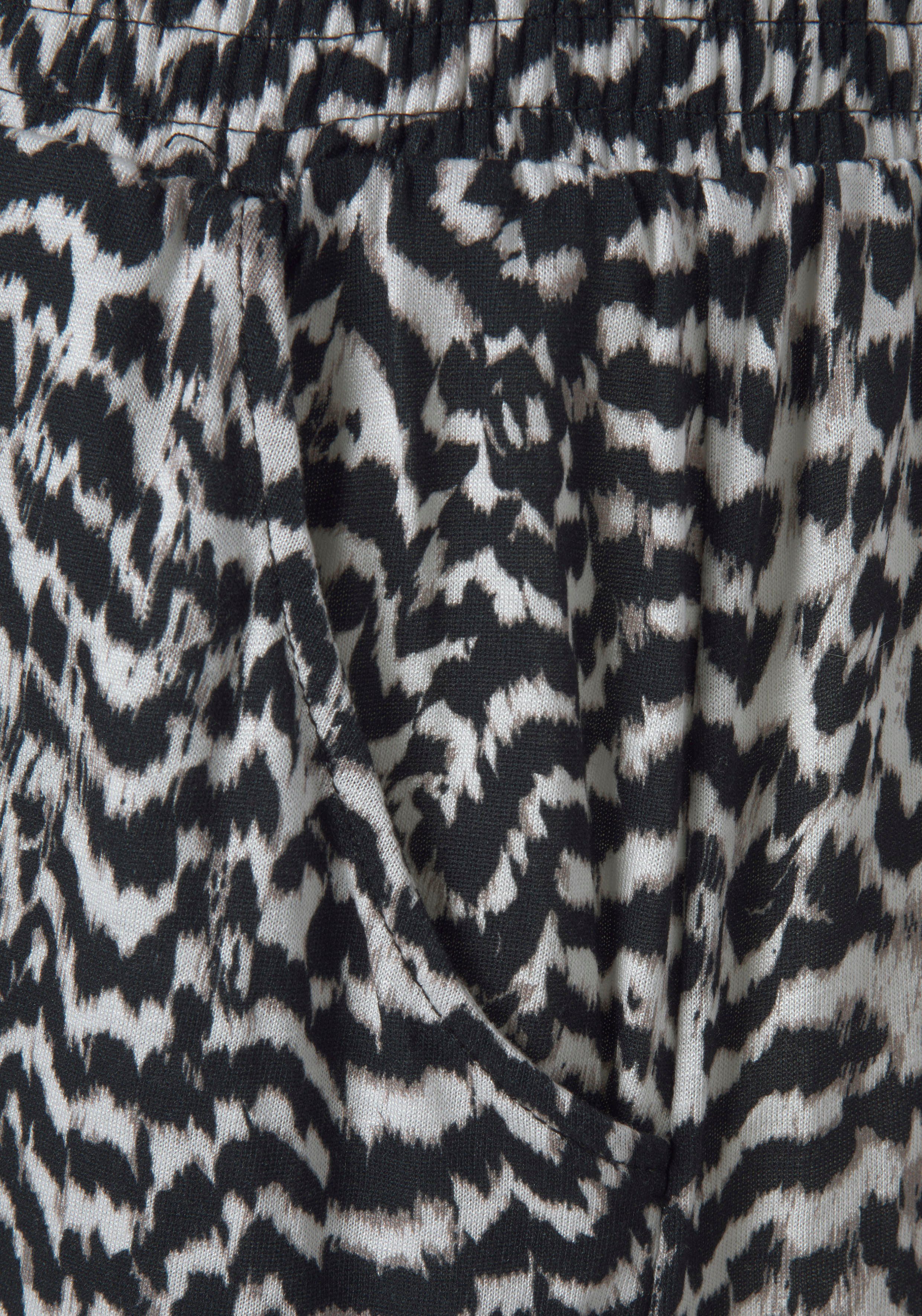 Vivance Jerseyhose aus luftig-leichtem Stoff und Animalprint, elastischer Bund, leichte Sommerhose