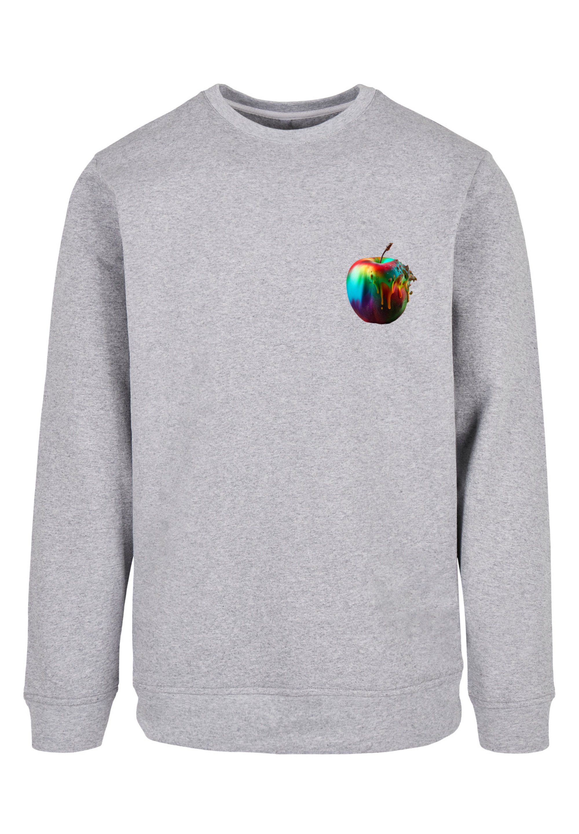 F4NT4STIC Kapuzenpullover Colorfood Collection - Rainbow Apple Print, Basic  Crewneck, entspannter Look, Regular Fit