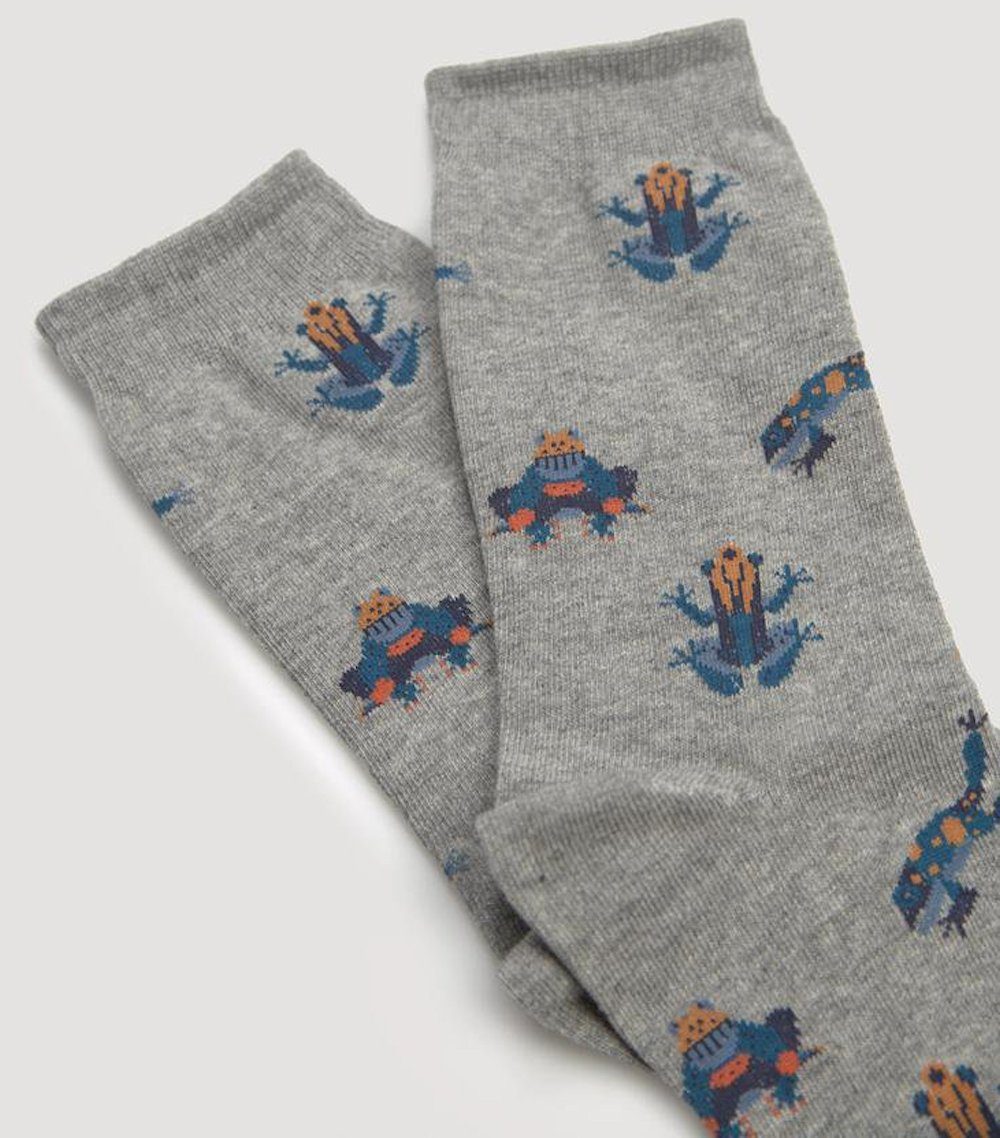 3er Socken grau (3-Paar) Fliege Herren MORA Socken blau Strümpfe Frosch YSABEL Pack Mora Ysabel