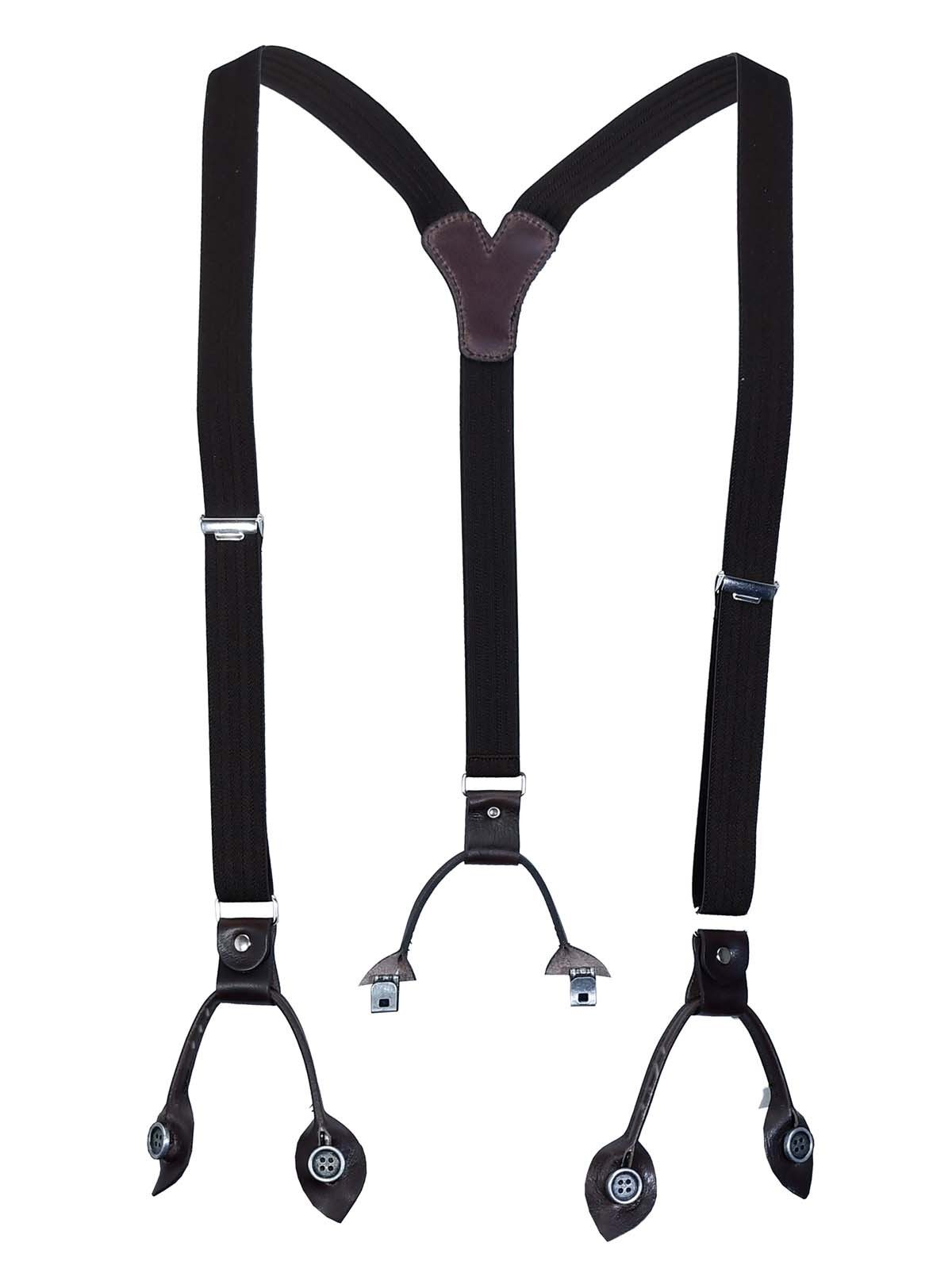 LLOYD Men’s Belts Hosenträger LLOYD-Hosenträger 25 mm uni dkl-braun Lederrückenteil und Roll-Clips
