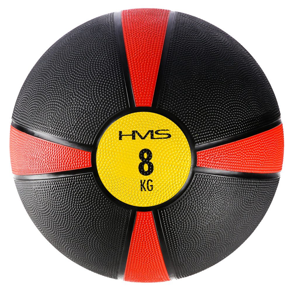 HMS Medizinball Gewichtsball Fitnessball Krafttraining (Spar-Set, 1-St., Ø 28 cm griffig), raue Griffoberfläche, sandgefüllt, stoßfest