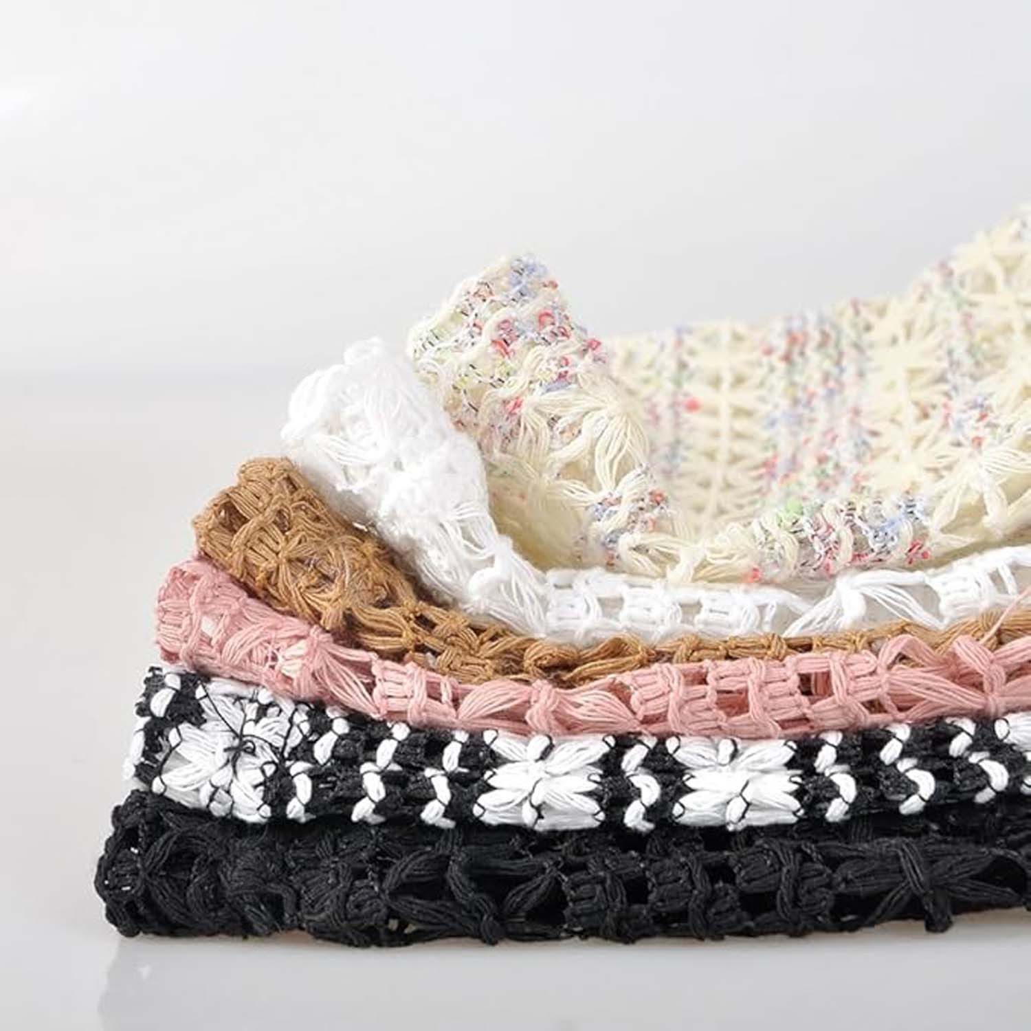 nsihing Beanie Glitzernde Spitzenmütze für Damen, leichte, atmungsaktive Strickmütze