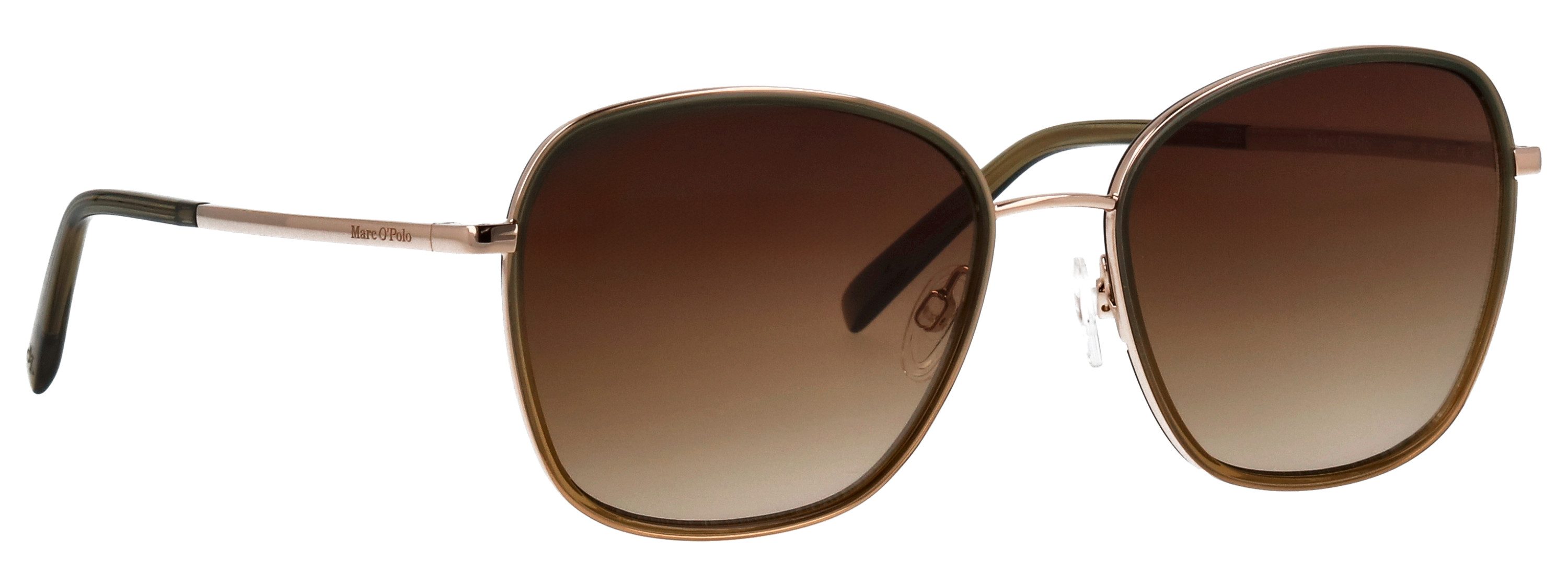 Marc O'Polo Sonnenbrille Modell 508000 Form Butterfly, Logoschriftzug auf Bügel, Kombifassung