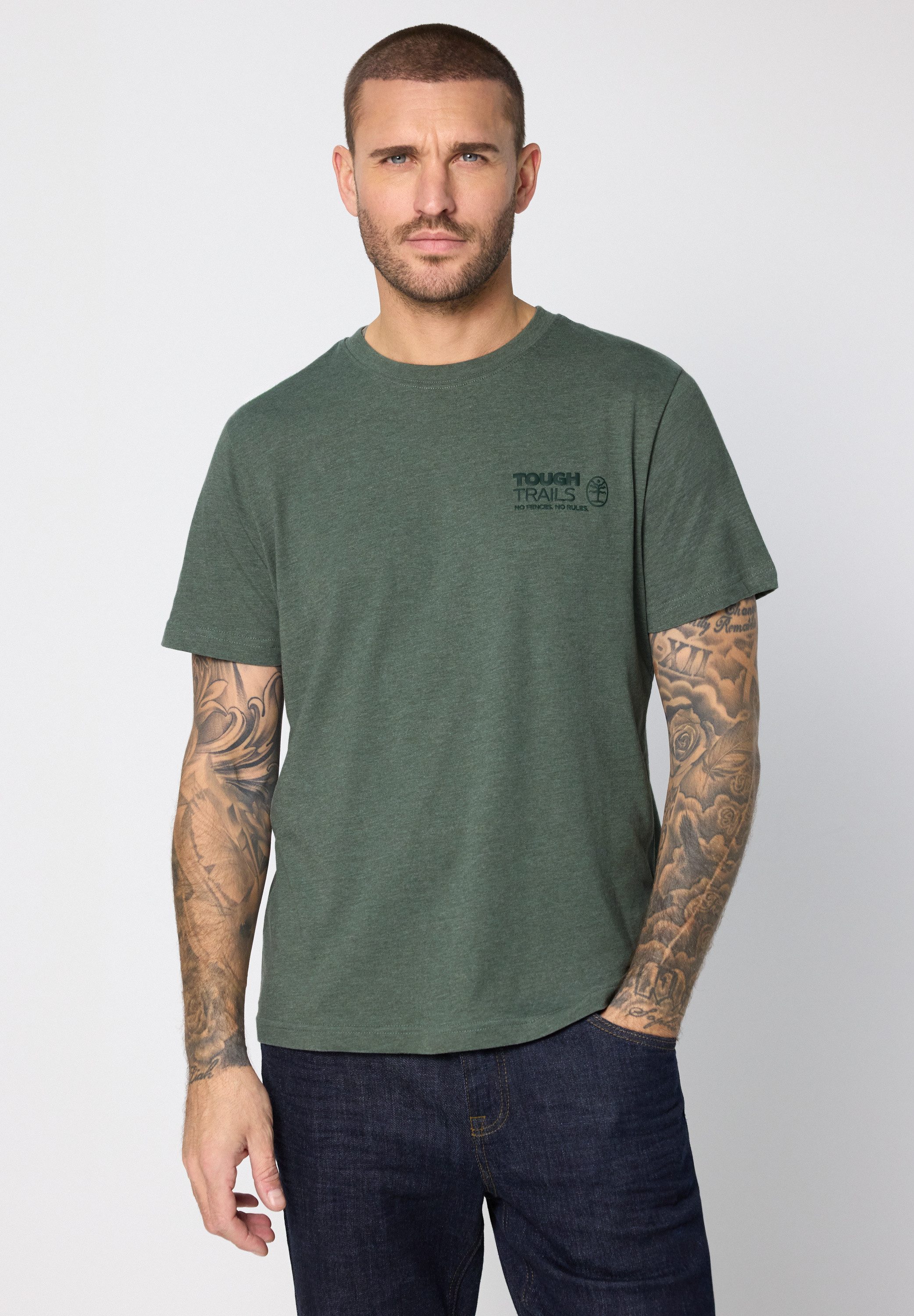 STREET ONE MEN T-Shirt in Melange Optik