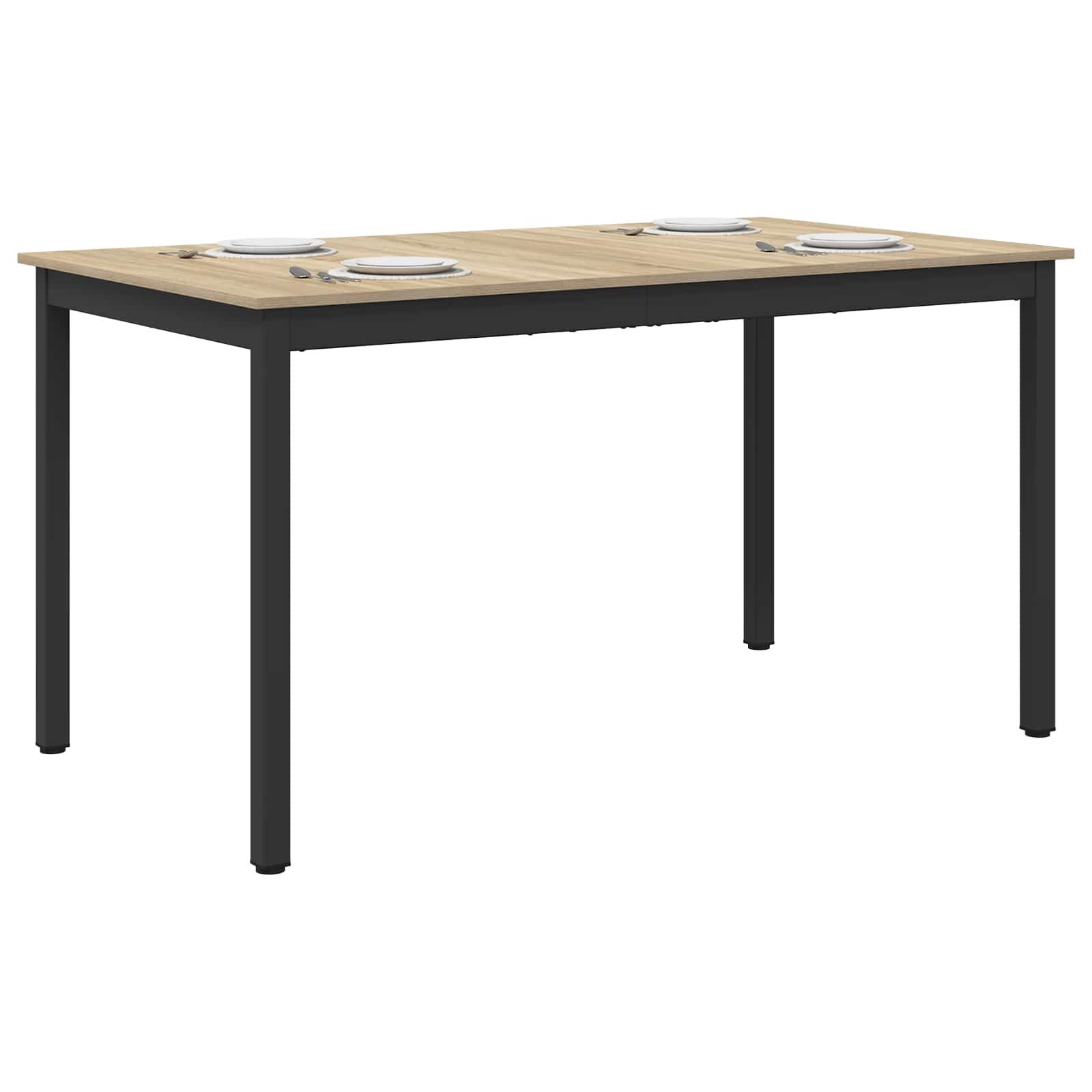 vidaXL Esstisch Esstische 140 x 80 x 75 cm Holzwerkstoff Sonoma-Eiche (1-St)