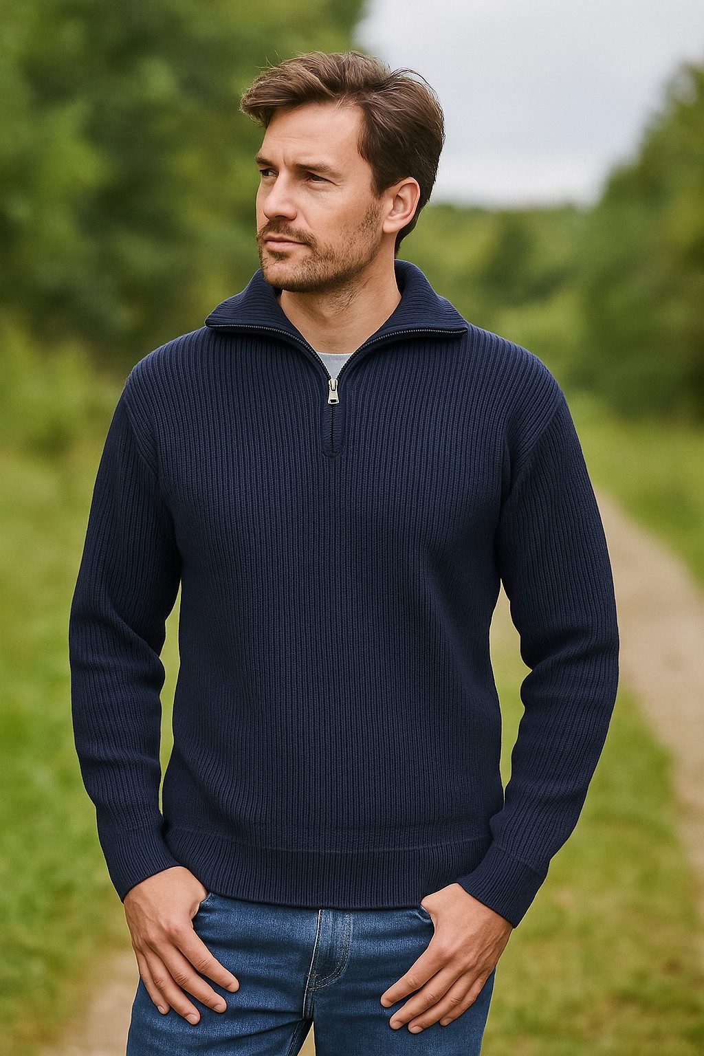 CDM Troyer Jagdpullover Troyerform Strickpullover Ansitzpullover günstig online kaufen