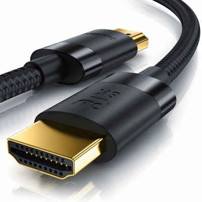Primewire HDMI-Kabel, 2.1, HDMI Typ A (25 cm), 8K @ 120Hz / 4K @ 240Hz DSC, Ultra High Speed, Nylonummantelung, 0,25m