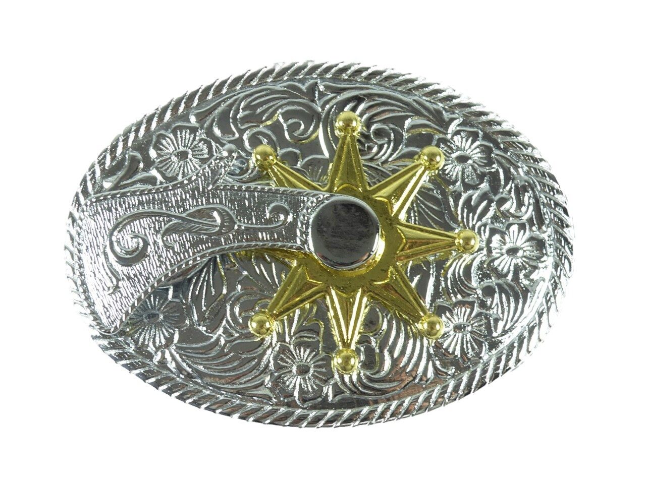 Westernlifestyle Gürtelschnalle Sich drehender Spore Buckle Gürtelschliesse für Wechselgürtel